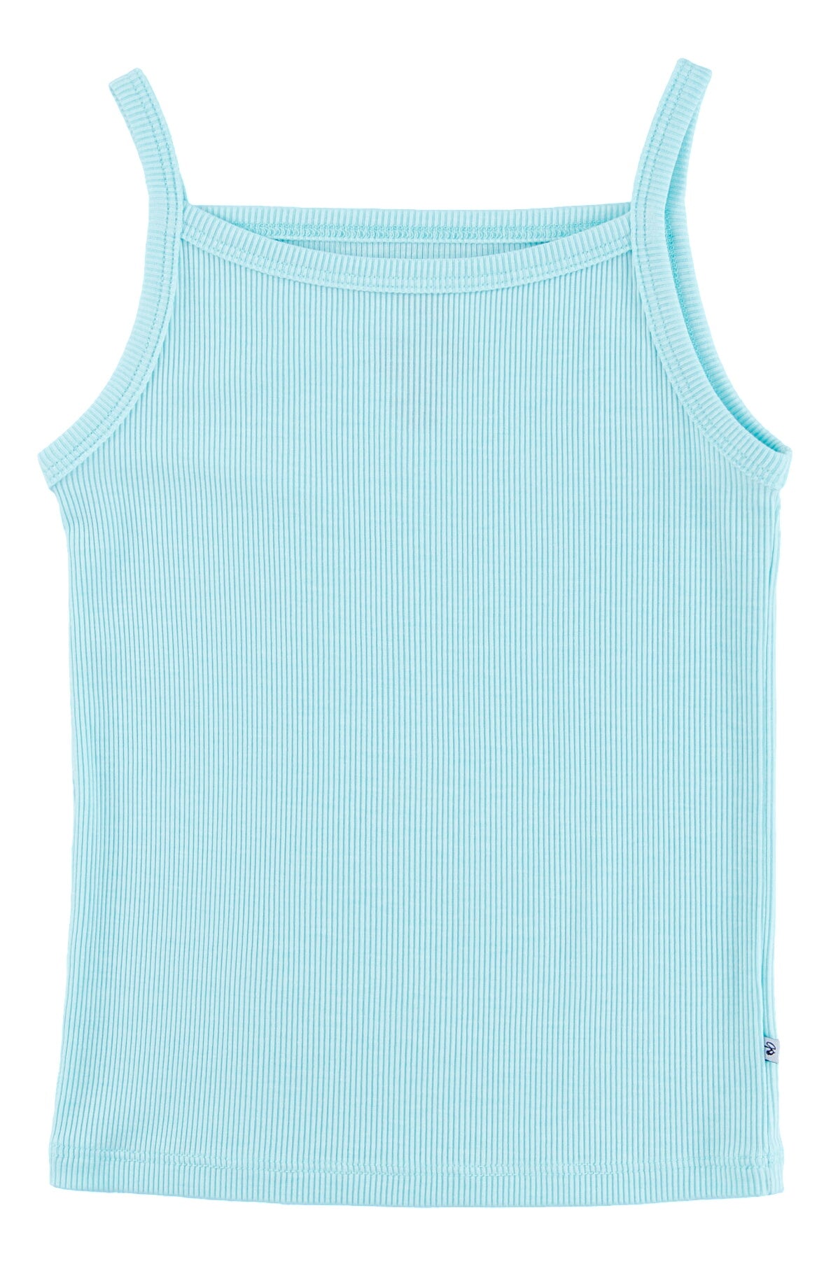 Aqua Ribbed Tank Top