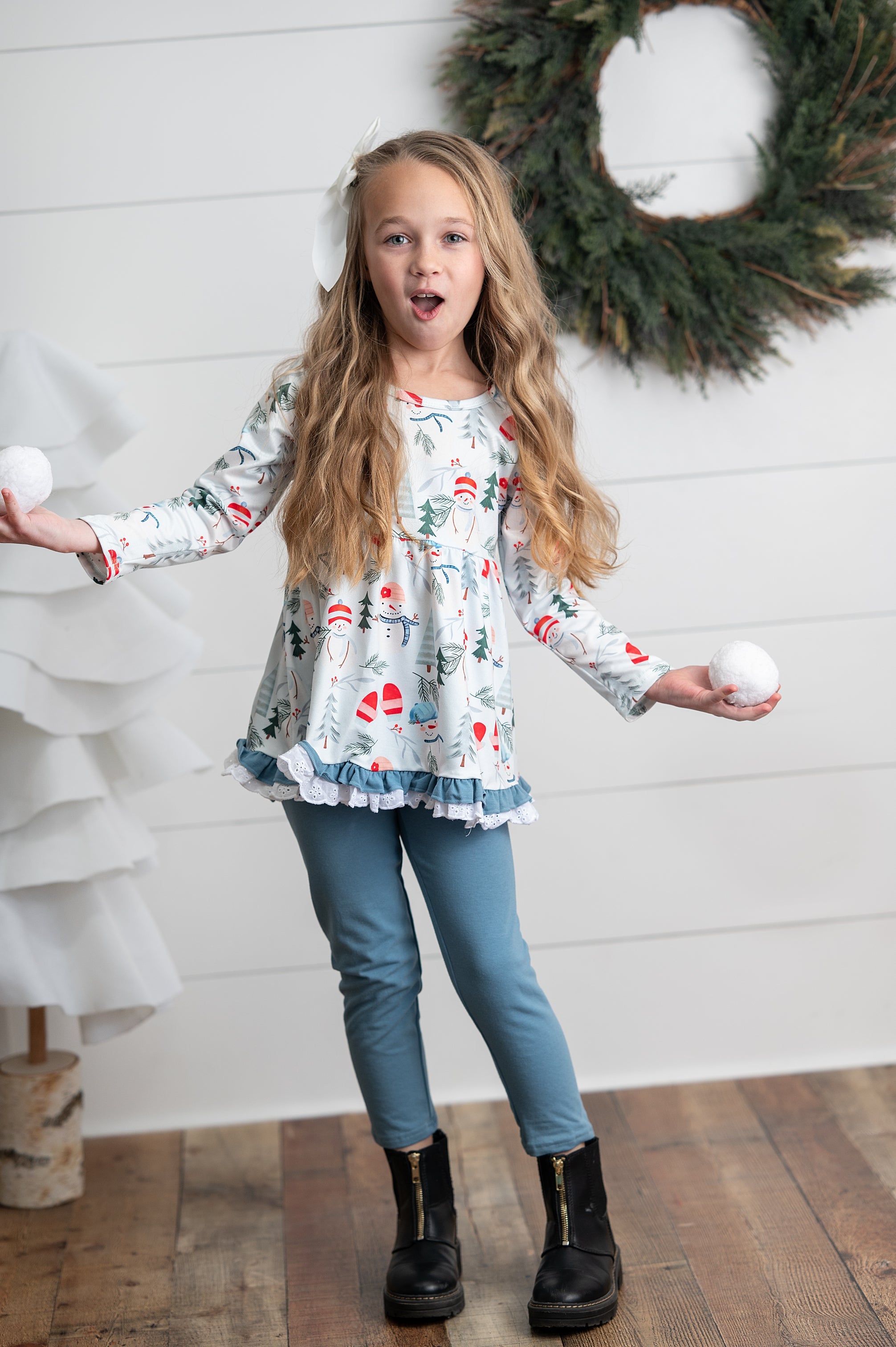 Snowman Pocket Pant Set