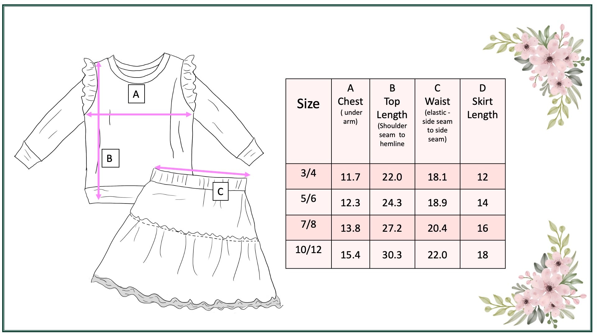 Hot Pink Bow Skirt Set