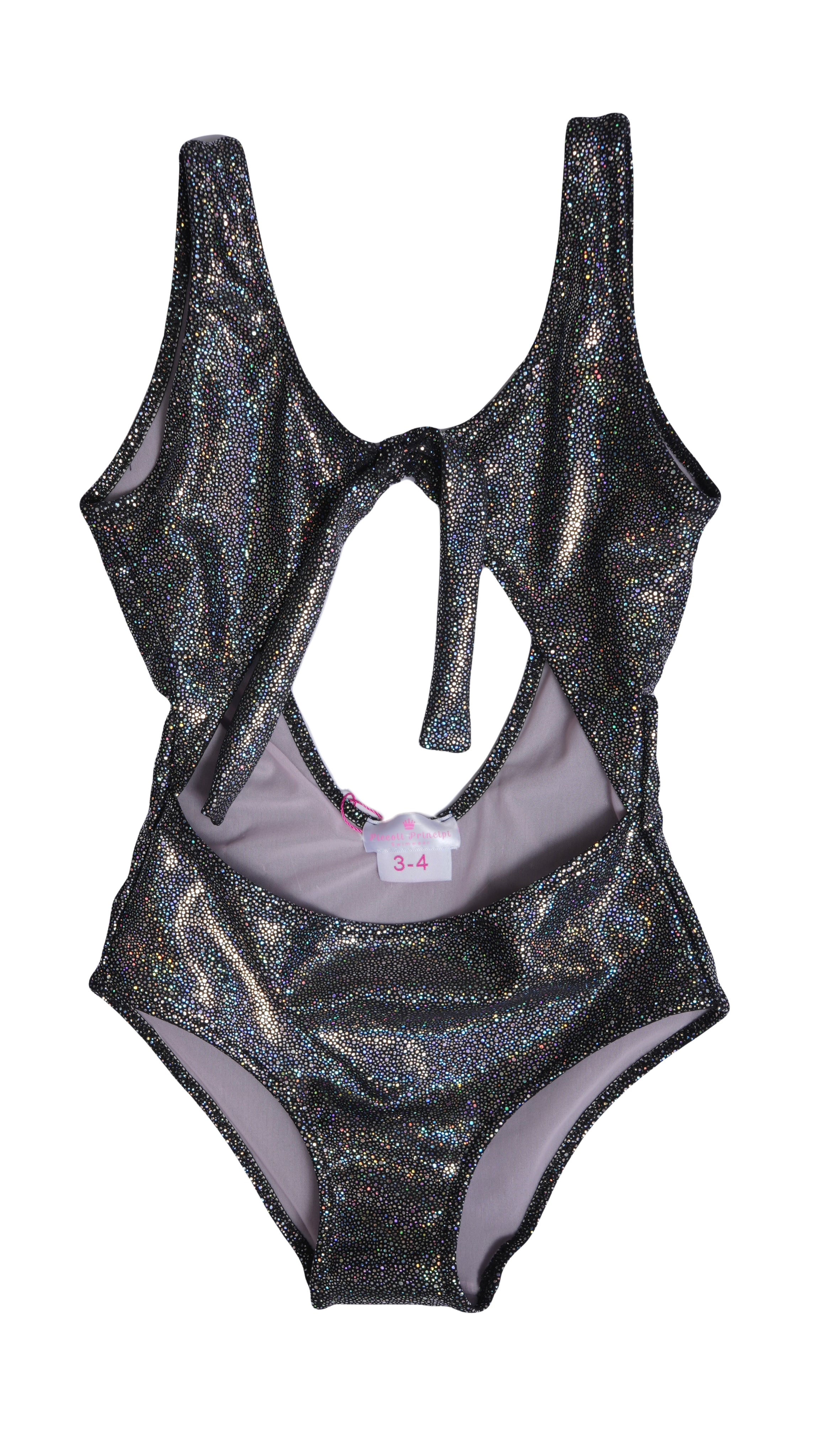 Athena Black Glitter One Piece