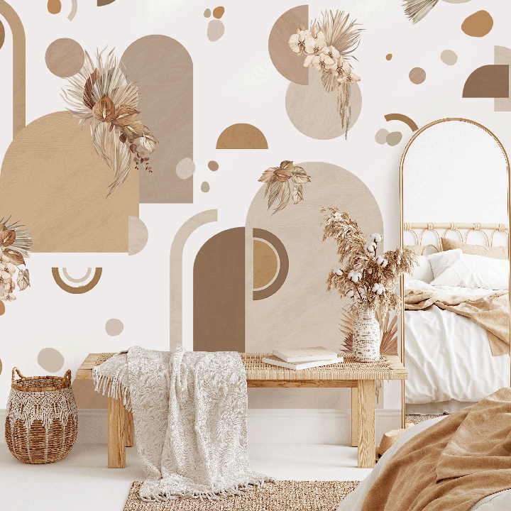 Abstract Bohemian Palms Wall Decals