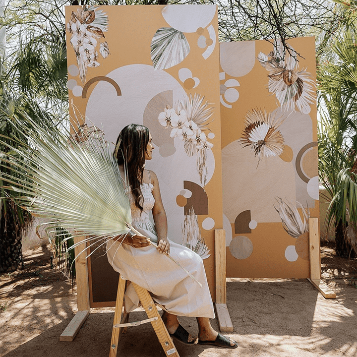 Abstract Bohemian Palms Wall Decals