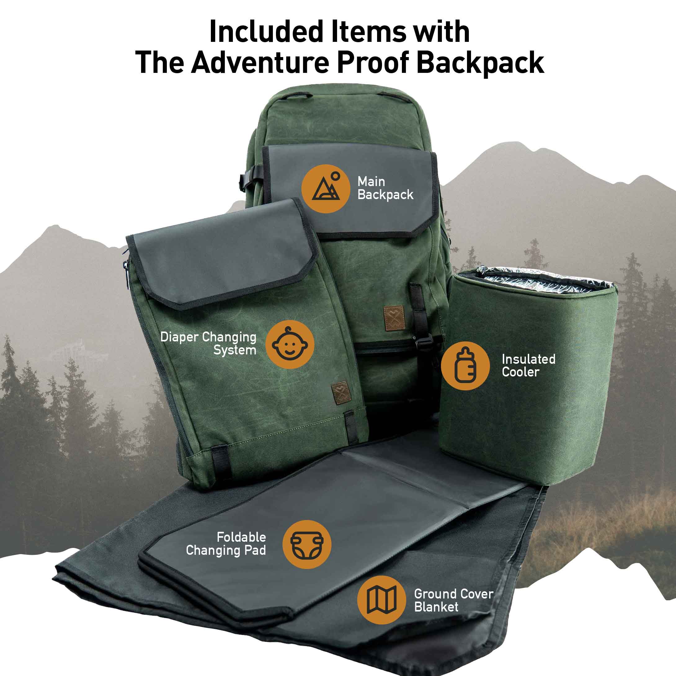 Adventure Proof Diaper Backpack Bundle