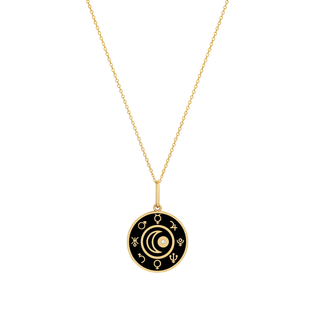 Alchemy Black Enamel Necklace