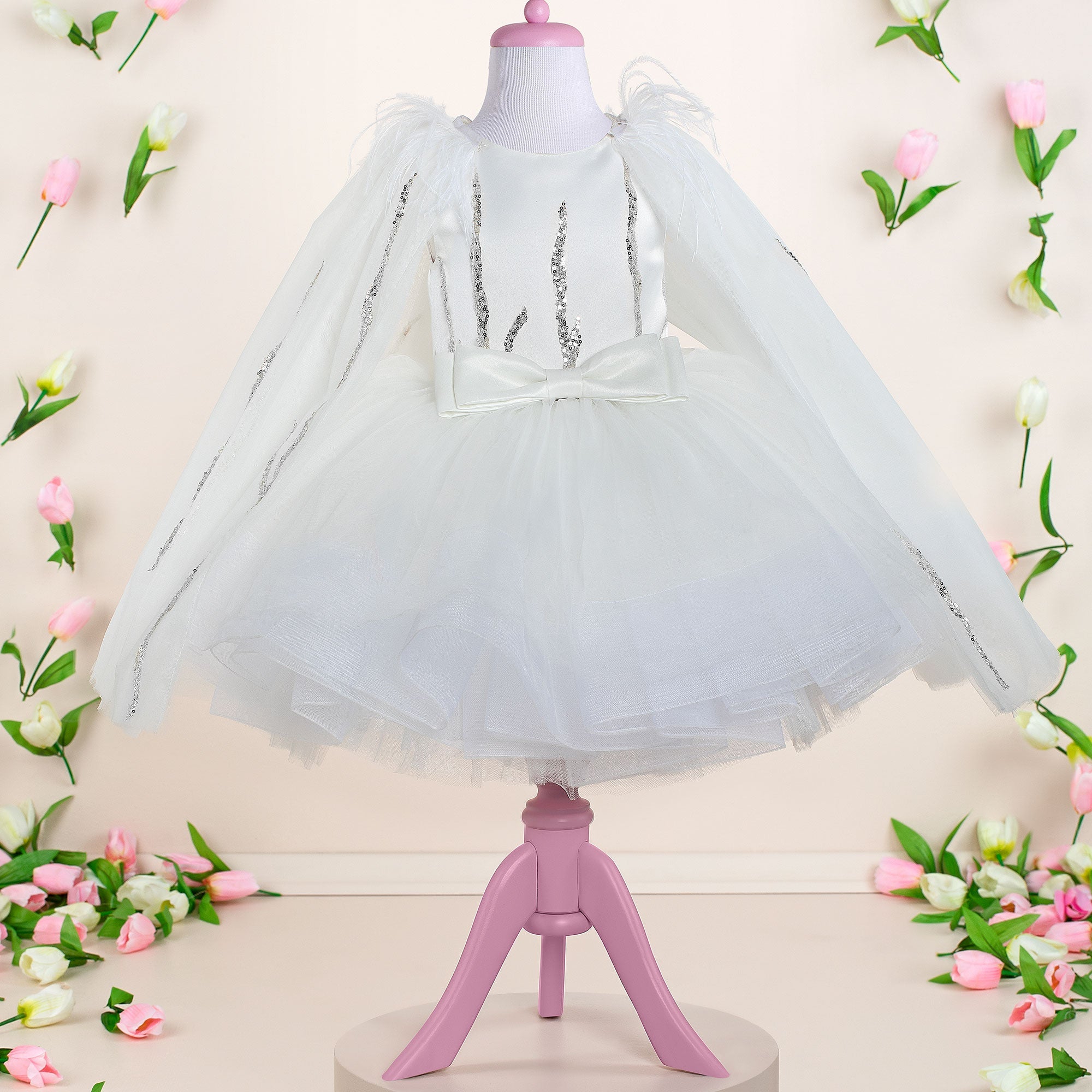 Alessandra White Party Dress