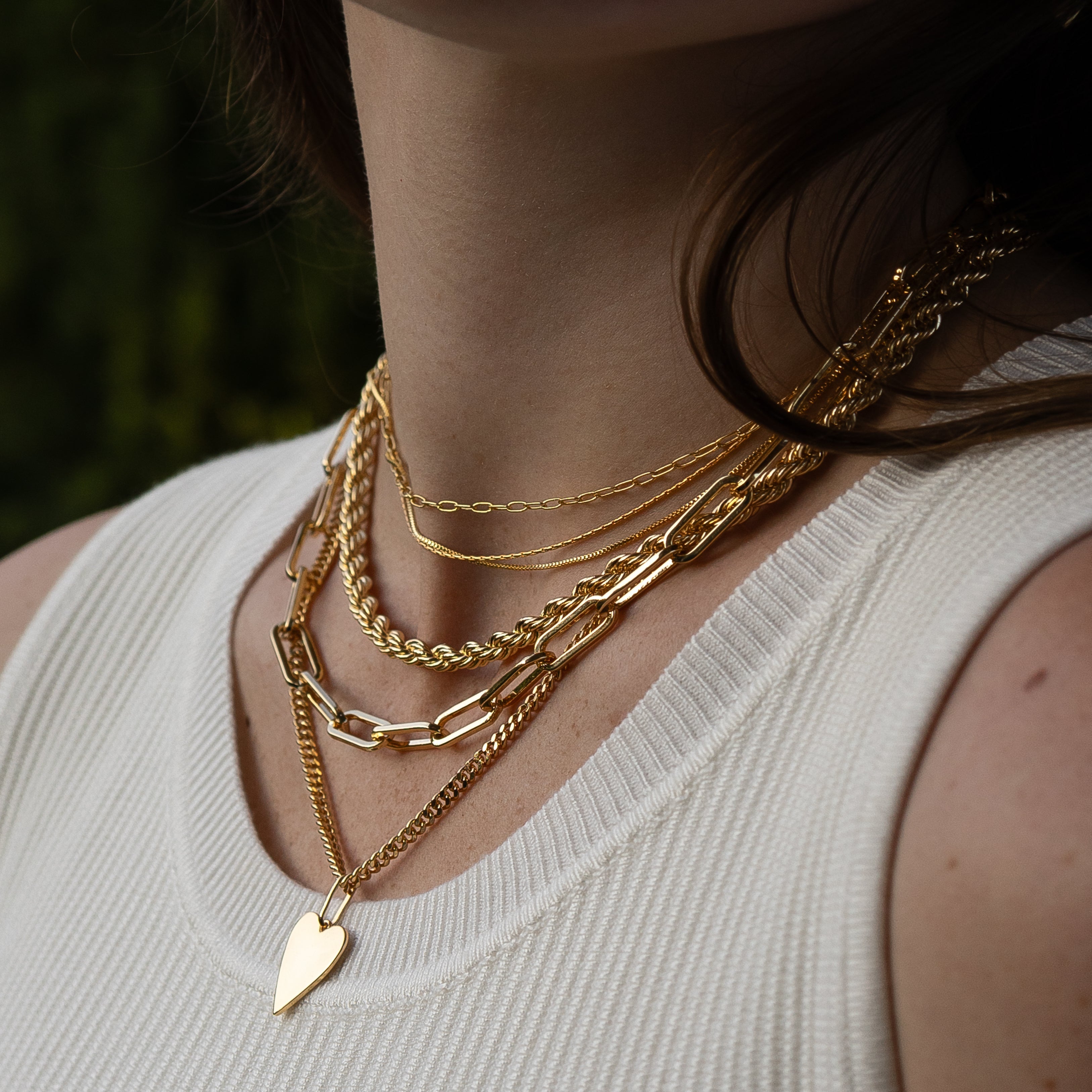Amaya Heart Curb Necklace