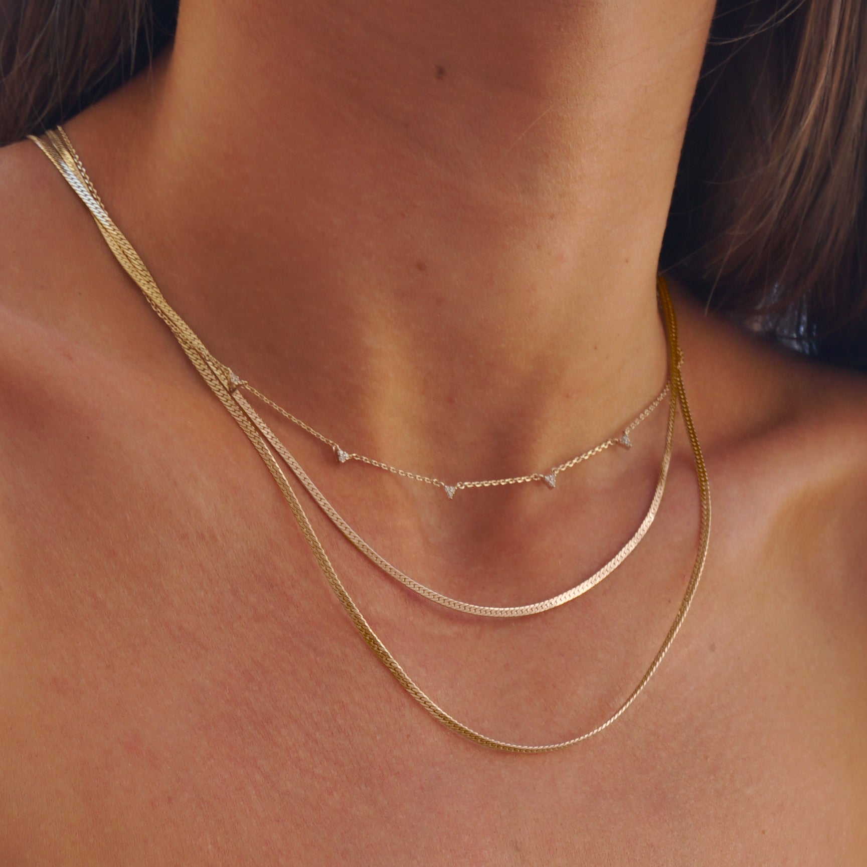 Mini Dani Herringbone Necklace