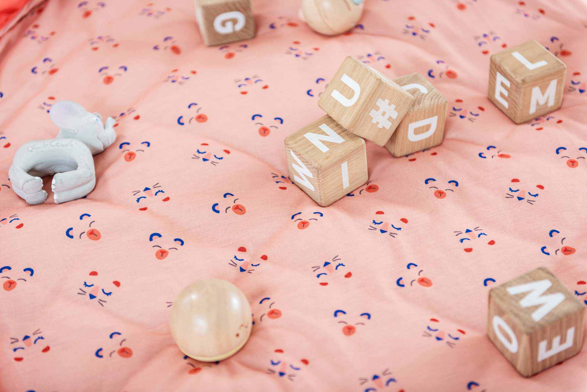 Animal Faces Baby Playmat - Bag