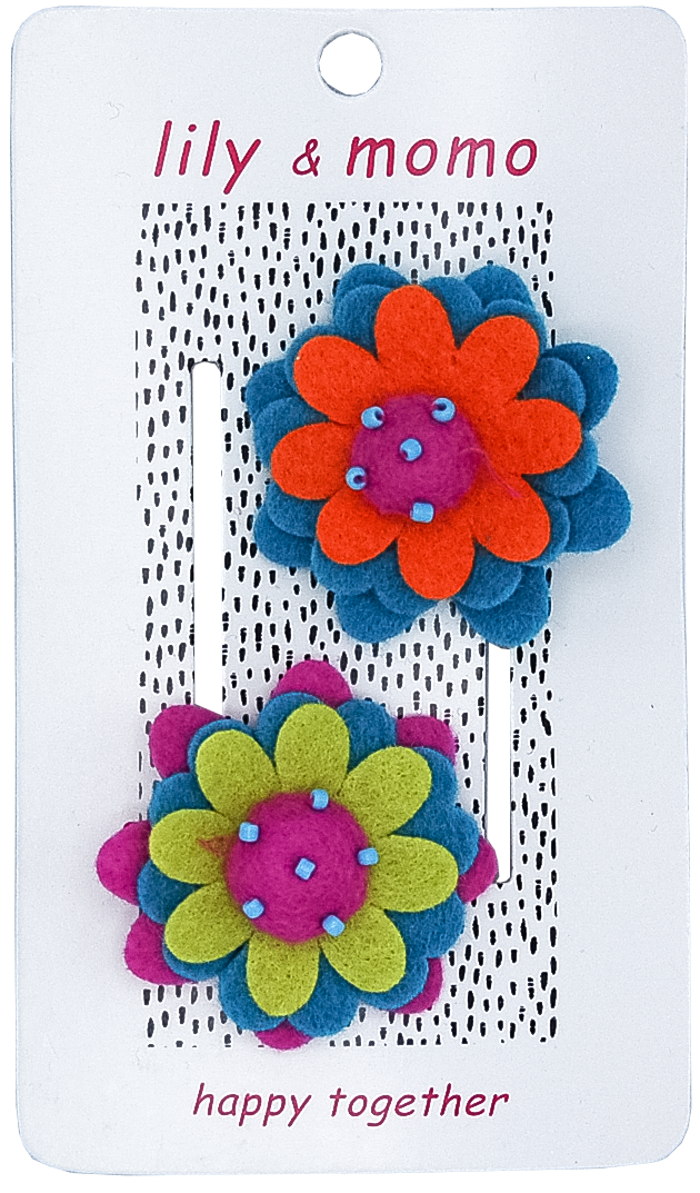Anna Flower Hair Clips- Multi