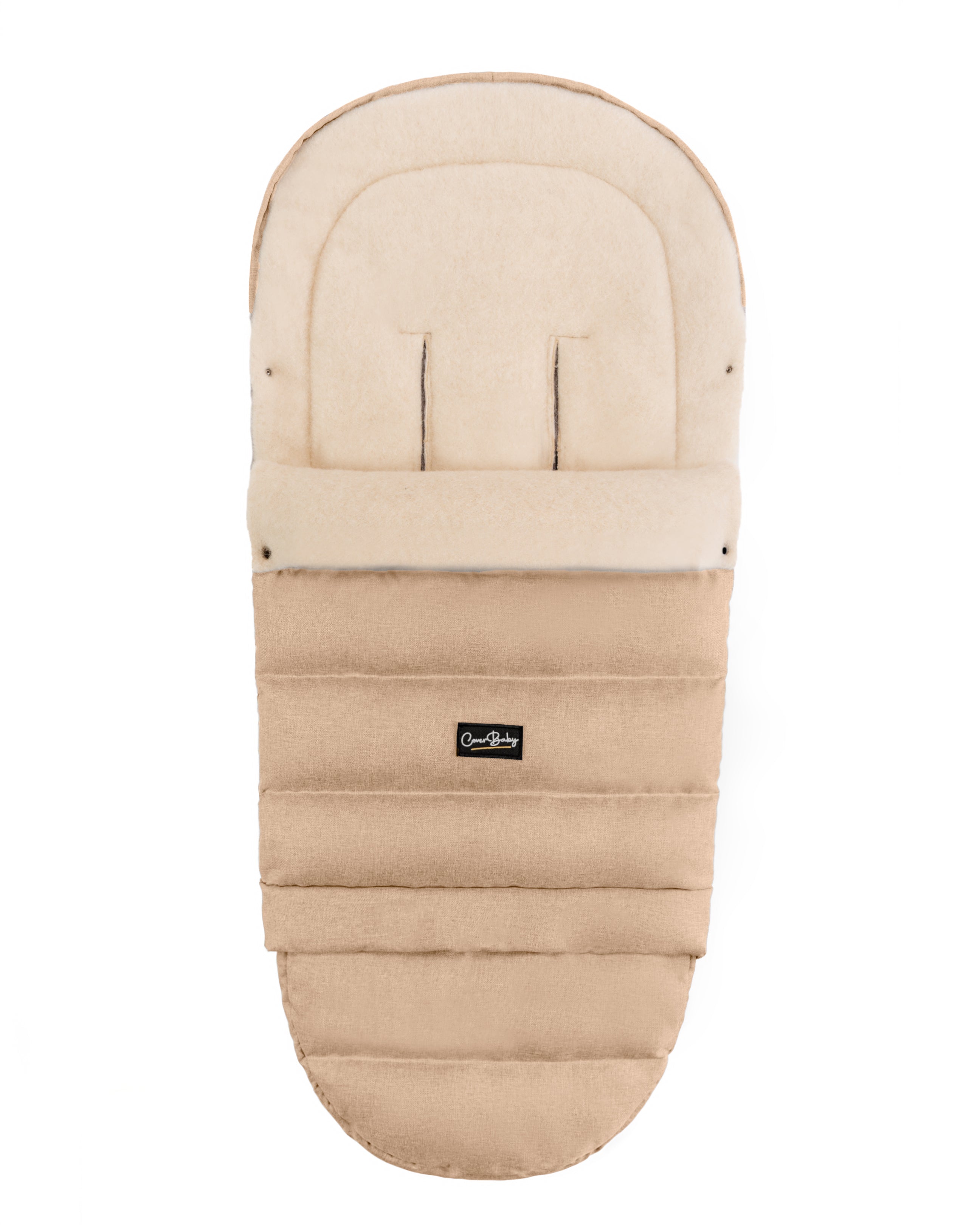 Beige Arctic Organic Wool Adjustable Footmuff