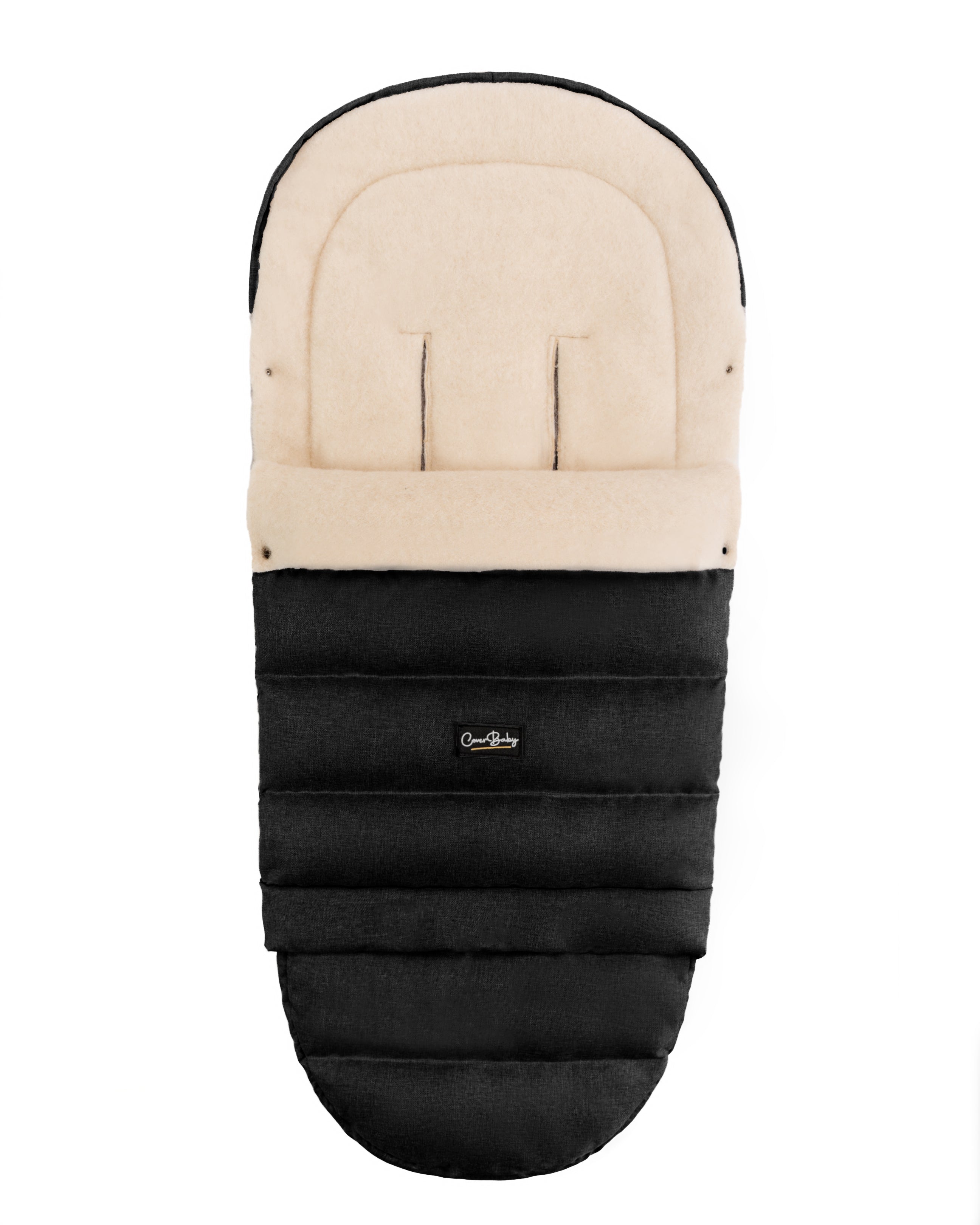 Black Arctic Organic Wool Adjustable Footmuff