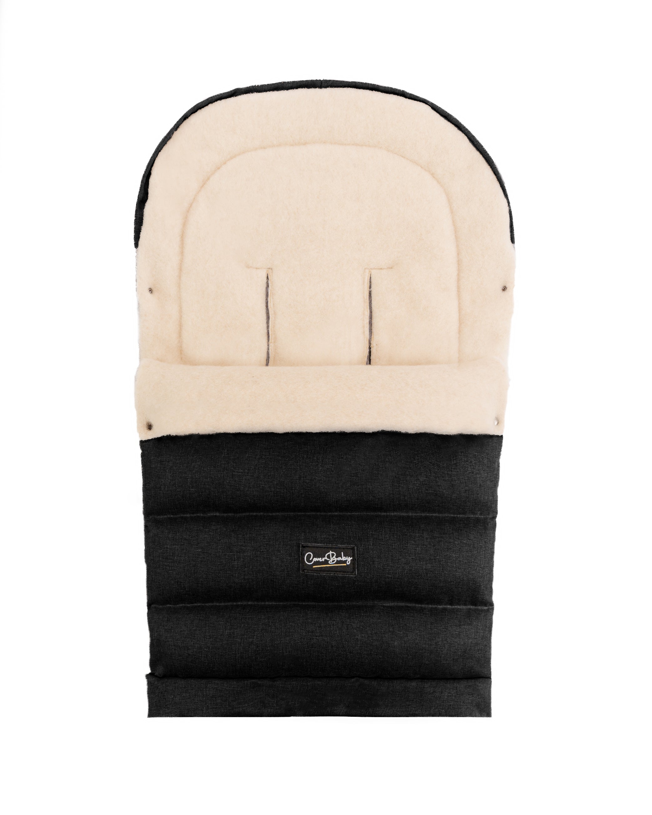 Black Arctic Organic Wool Adjustable Footmuff