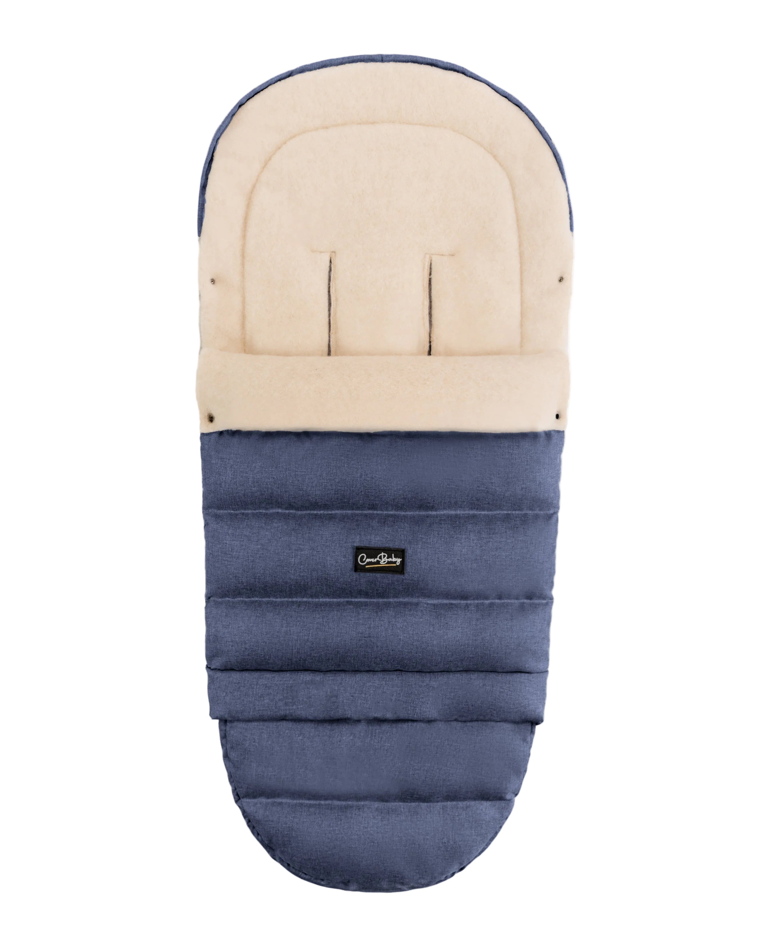Navy Arctic Organic Wool Adjustable Footmuff