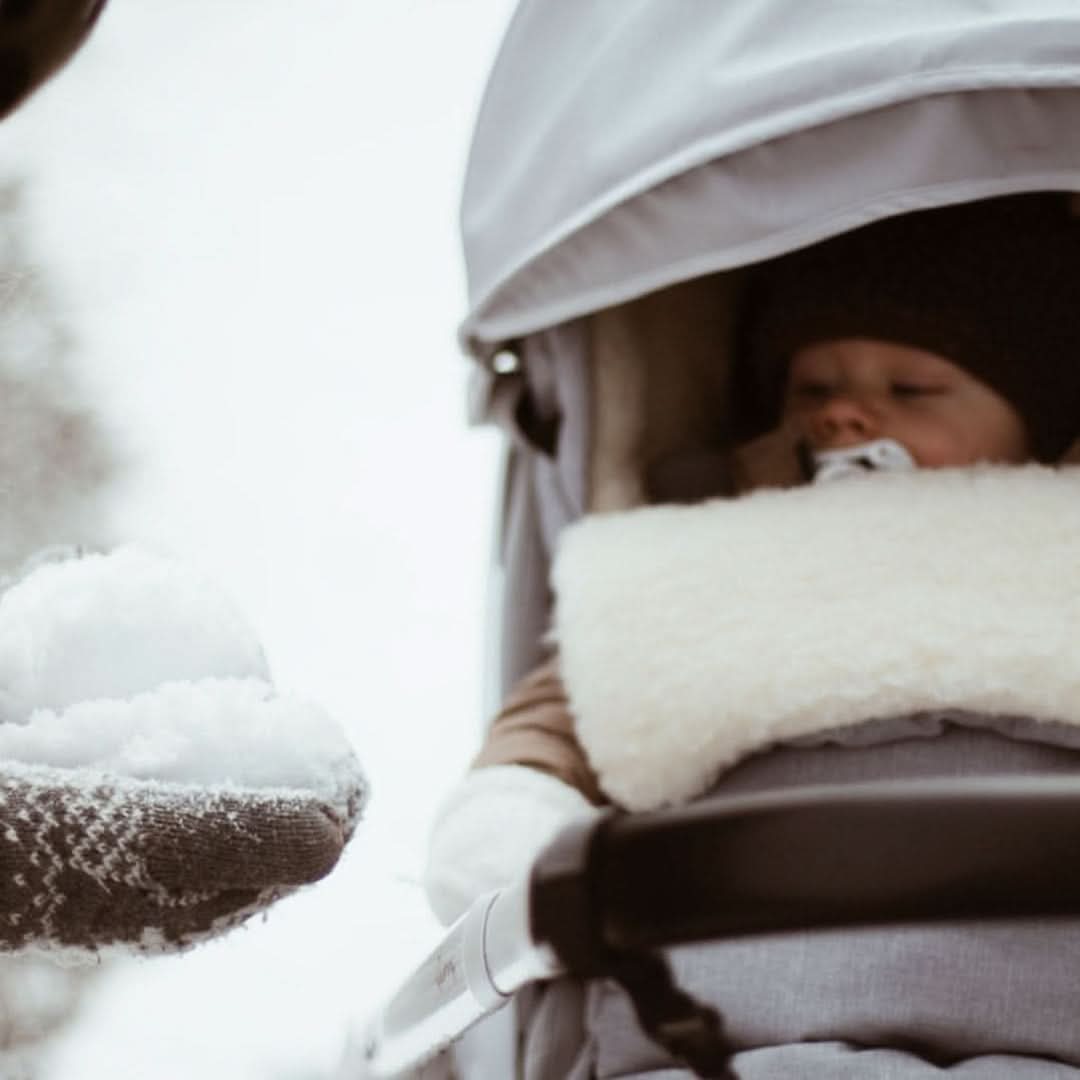 Gray Arctic Organic Wool Adjustable Footmuff