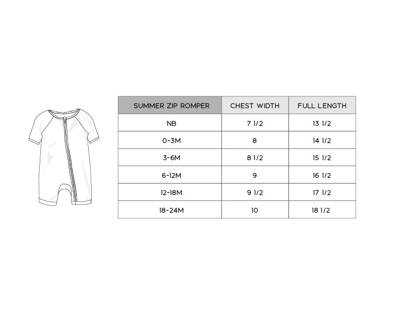 Baby Girl Summer Zip Romper
