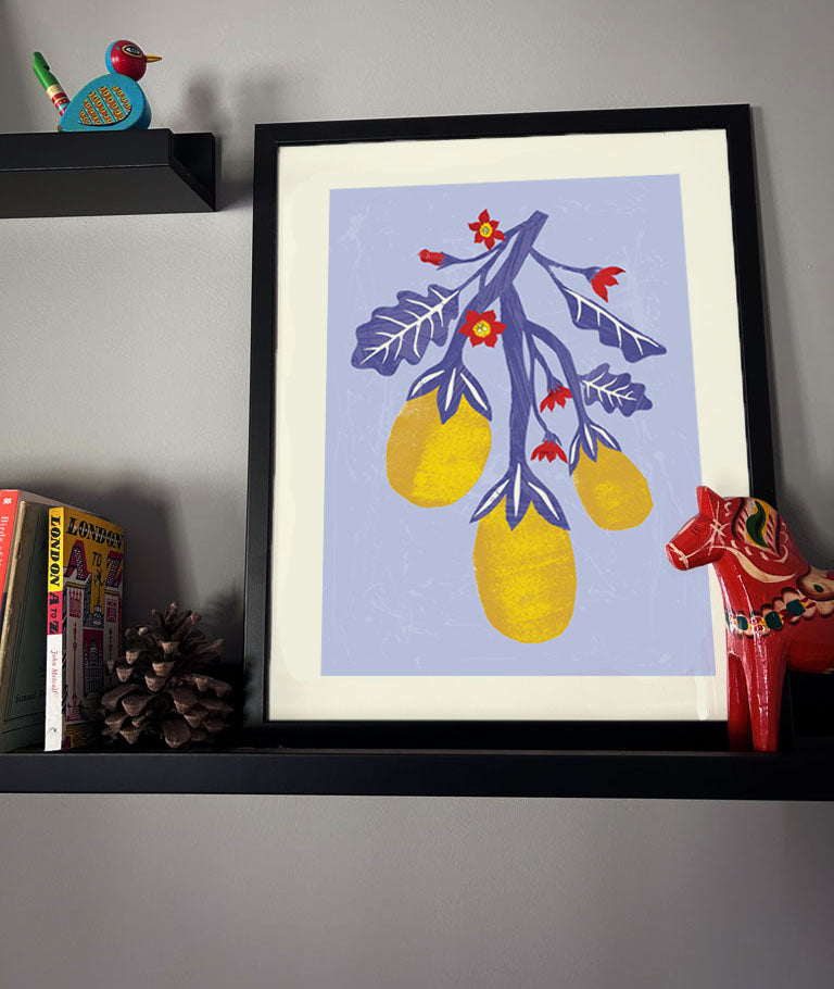 Yellow Aubergine Print