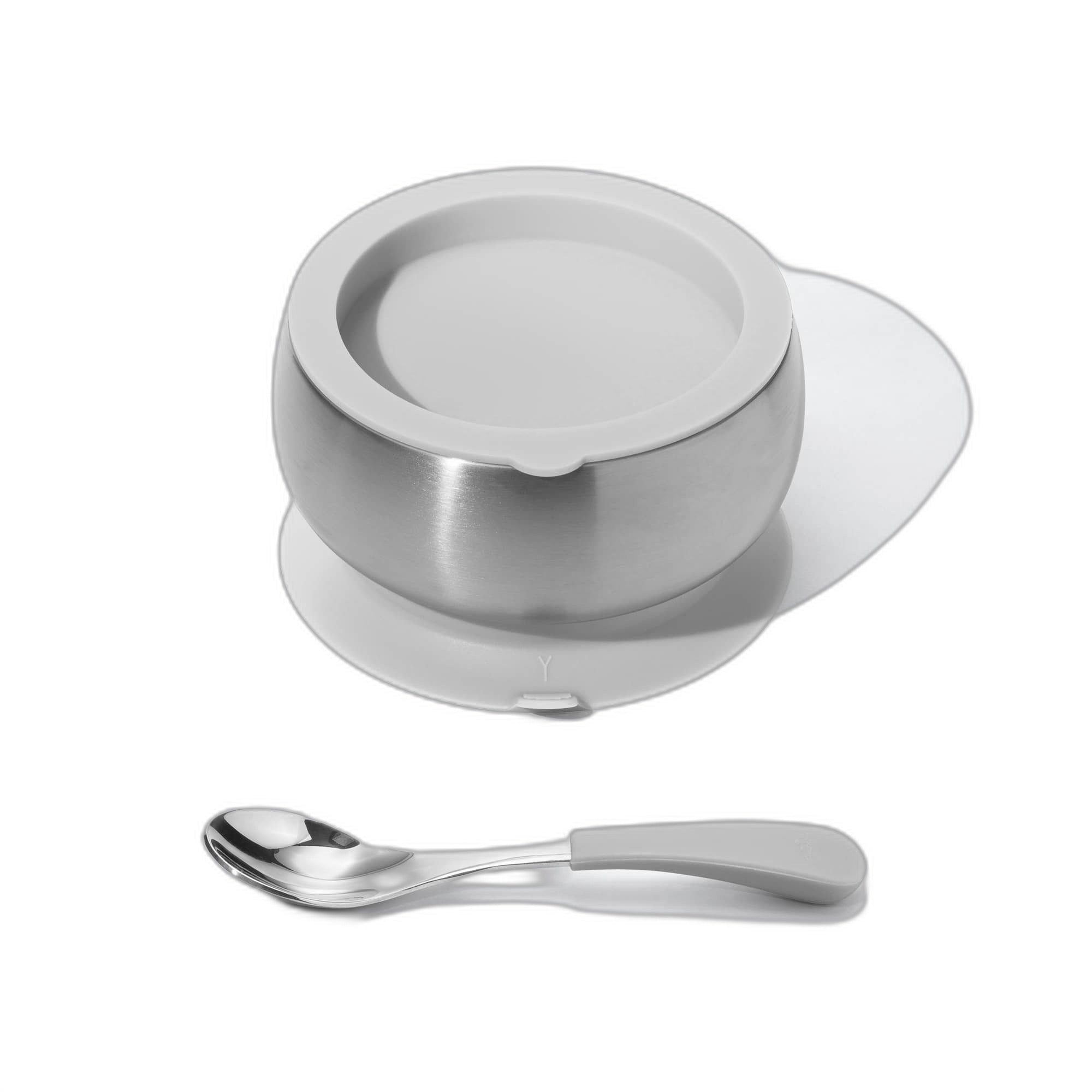 Avanchy Stainless Steel Baby Bowl With Spoon Combo + Air Tight Lid