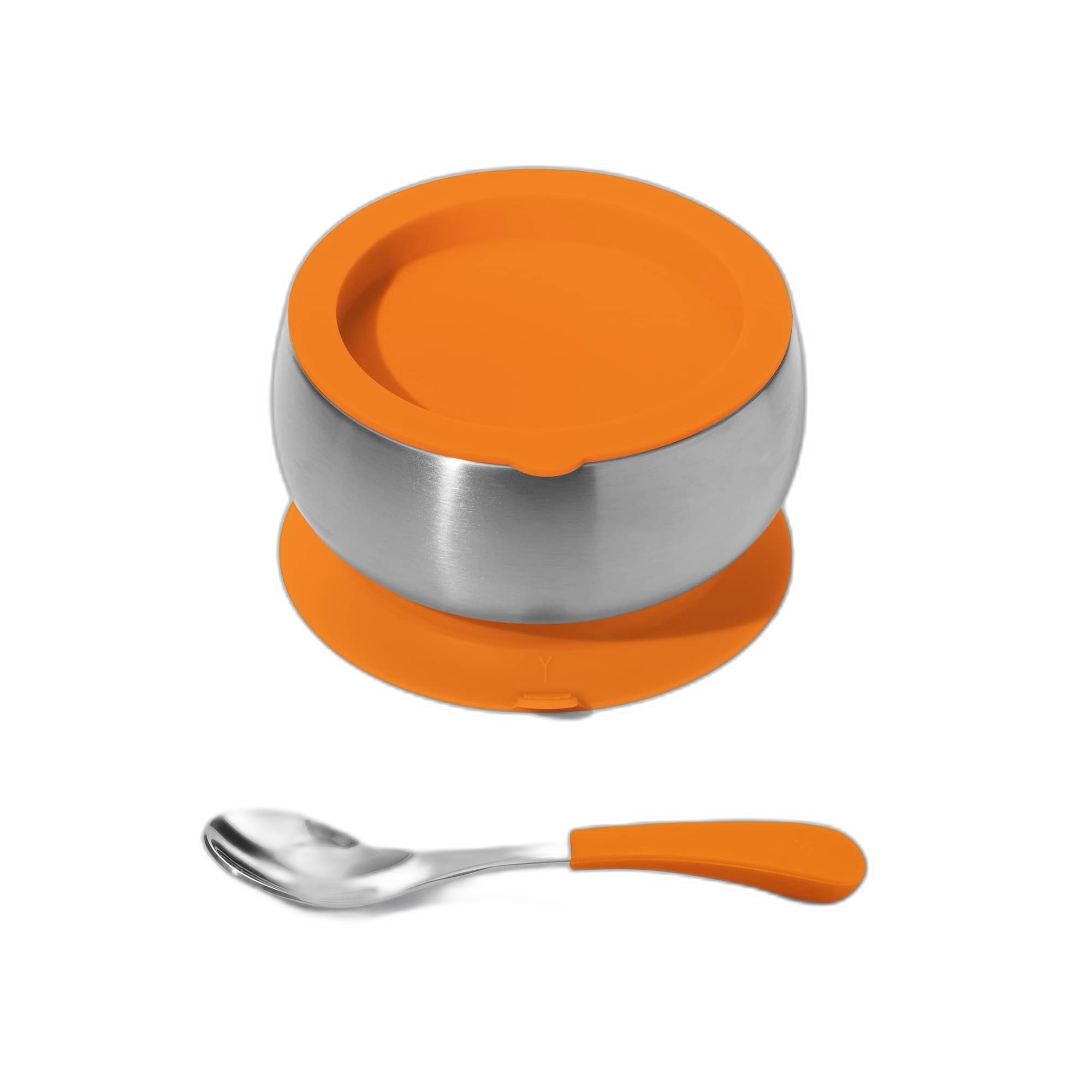 Avanchy Stainless Steel Baby Bowl With Spoon Combo + Air Tight Lid