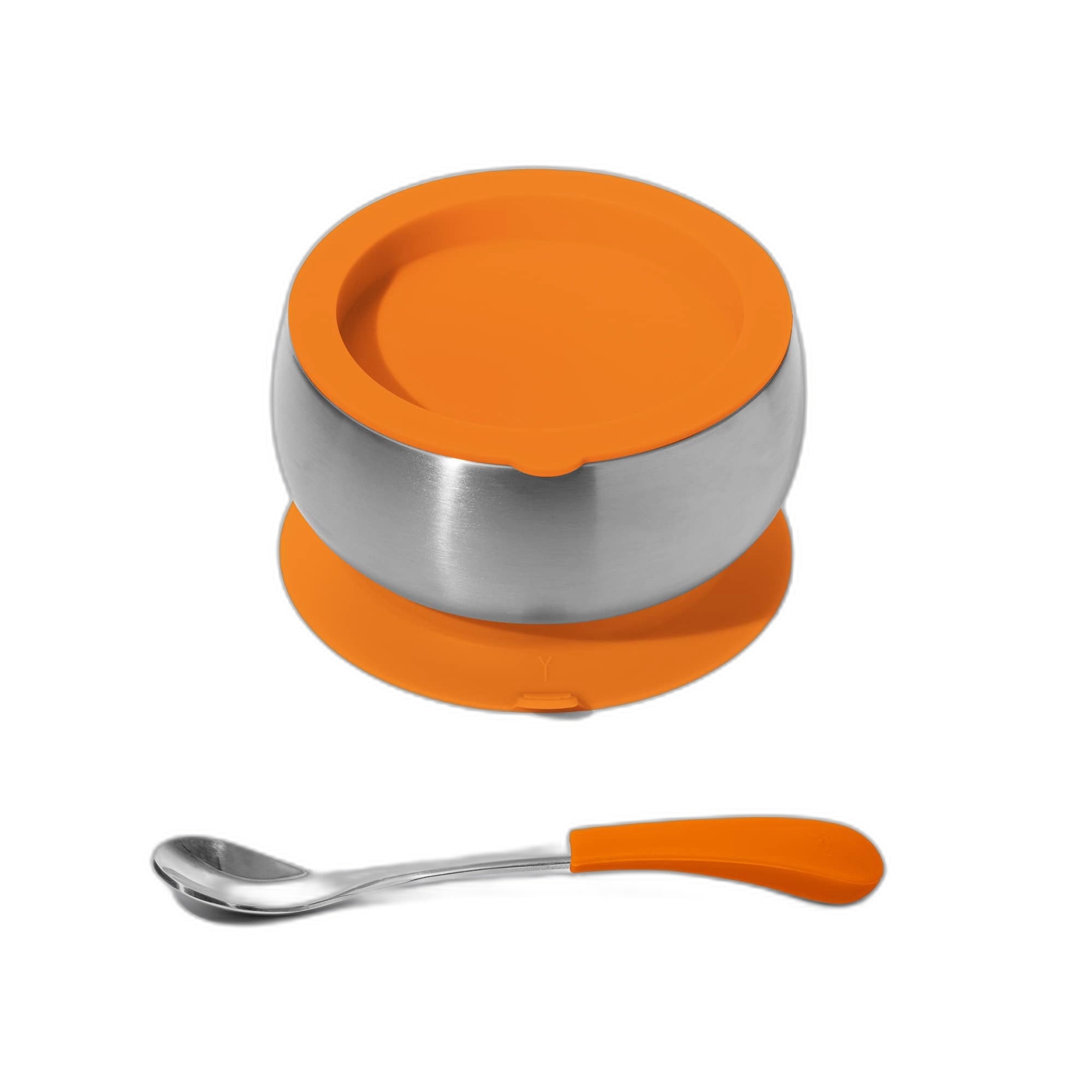 Avanchy Stainless Steel Baby Bowl With Spoon Combo + Air Tight Lid