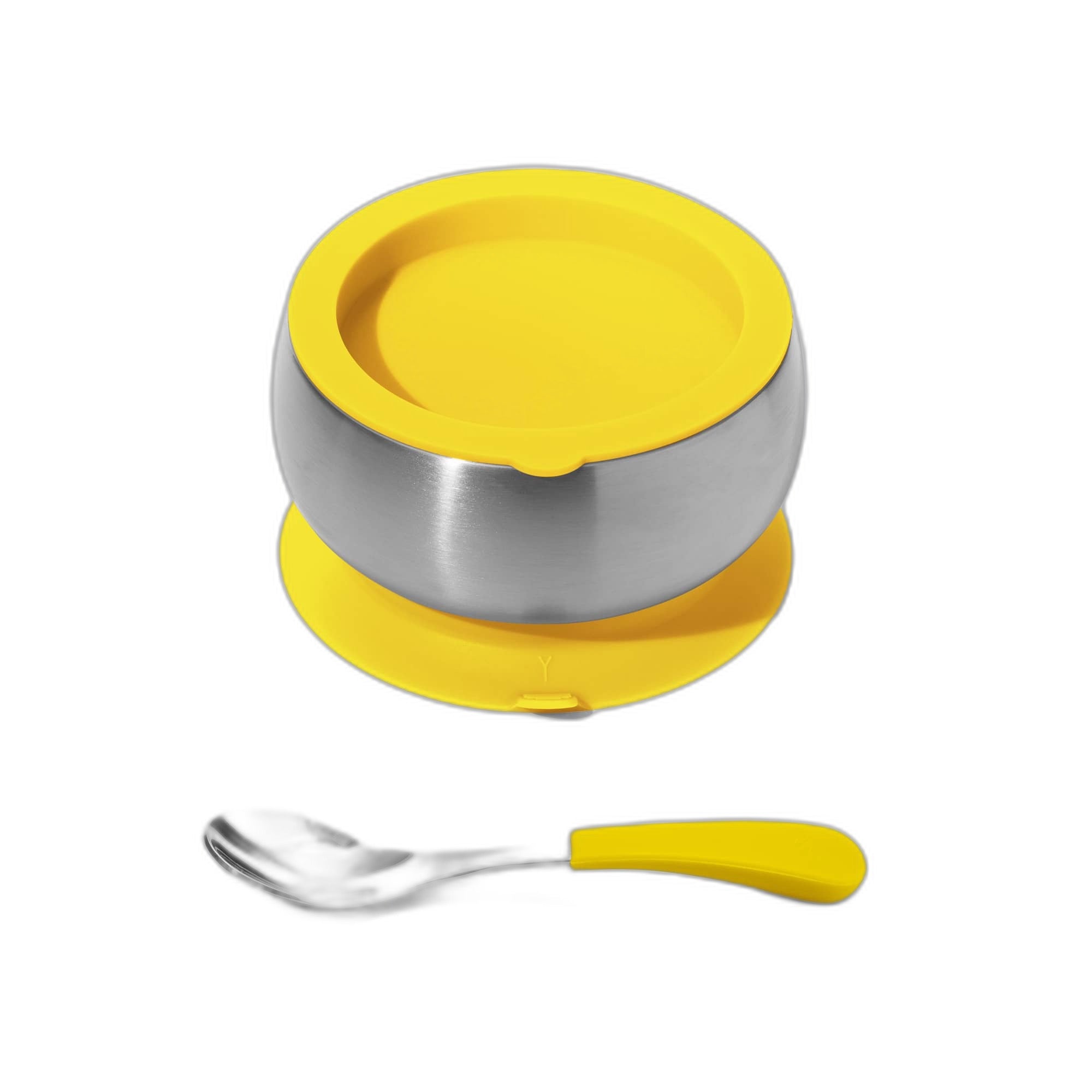 Avanchy Stainless Steel Baby Bowl With Spoon Combo + Air Tight Lid