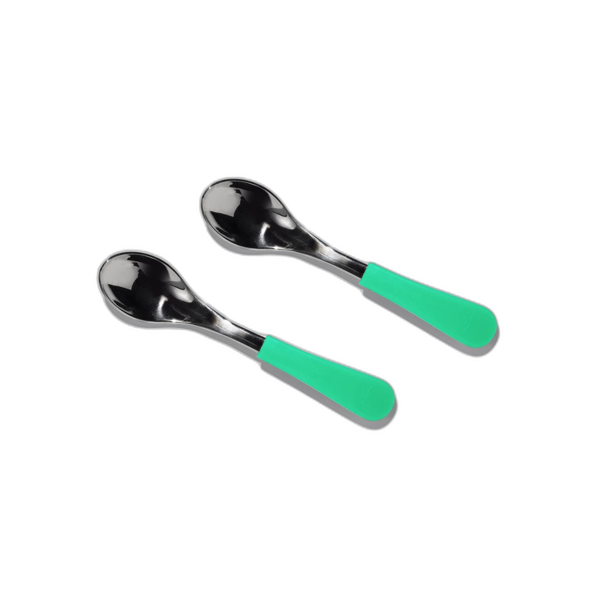Avanchy Stainless Steel Baby Spoons 2 Pack. (Older Babies)