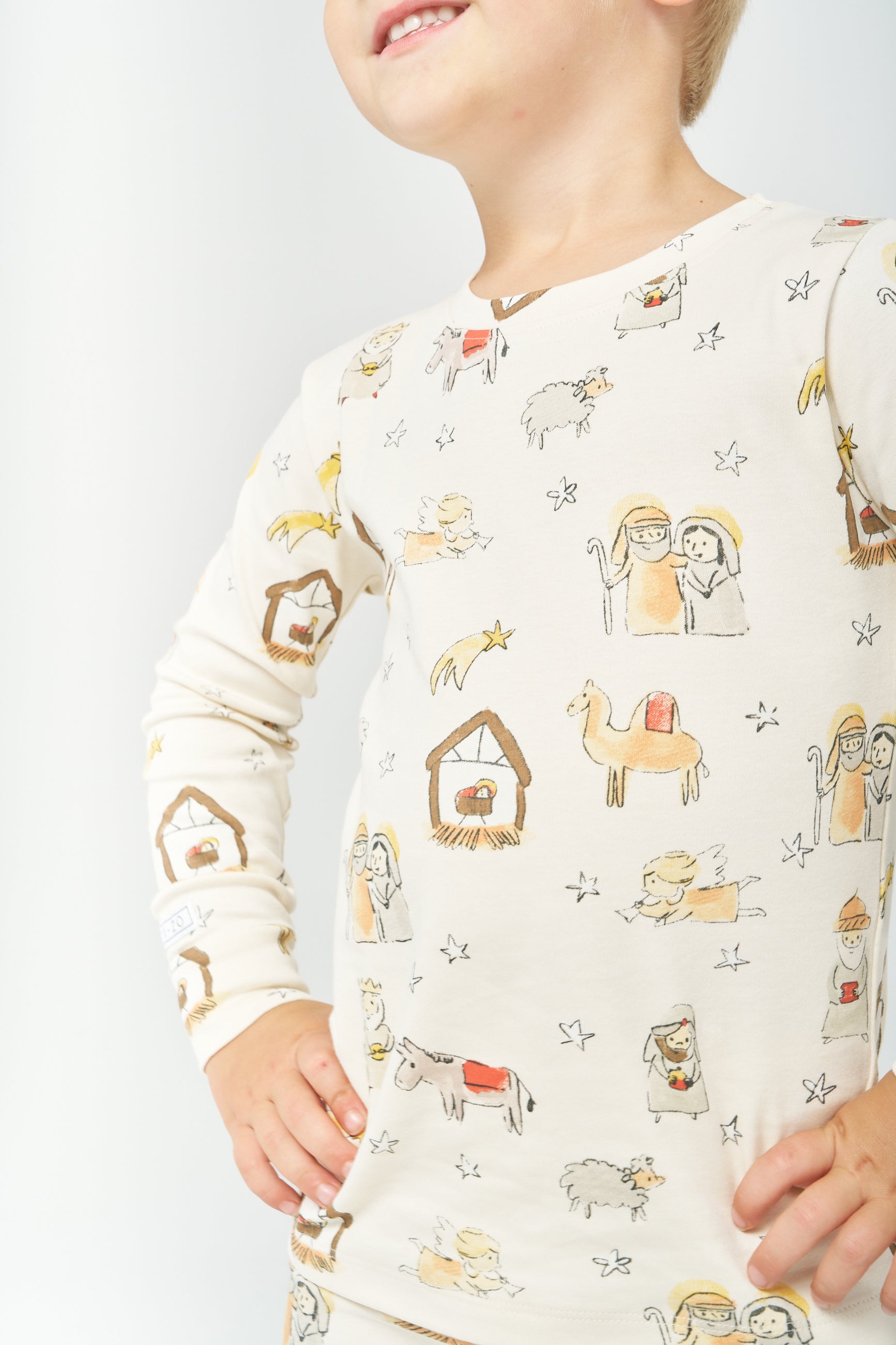Away In A Manger Pj Long Sleeve Set Cotton