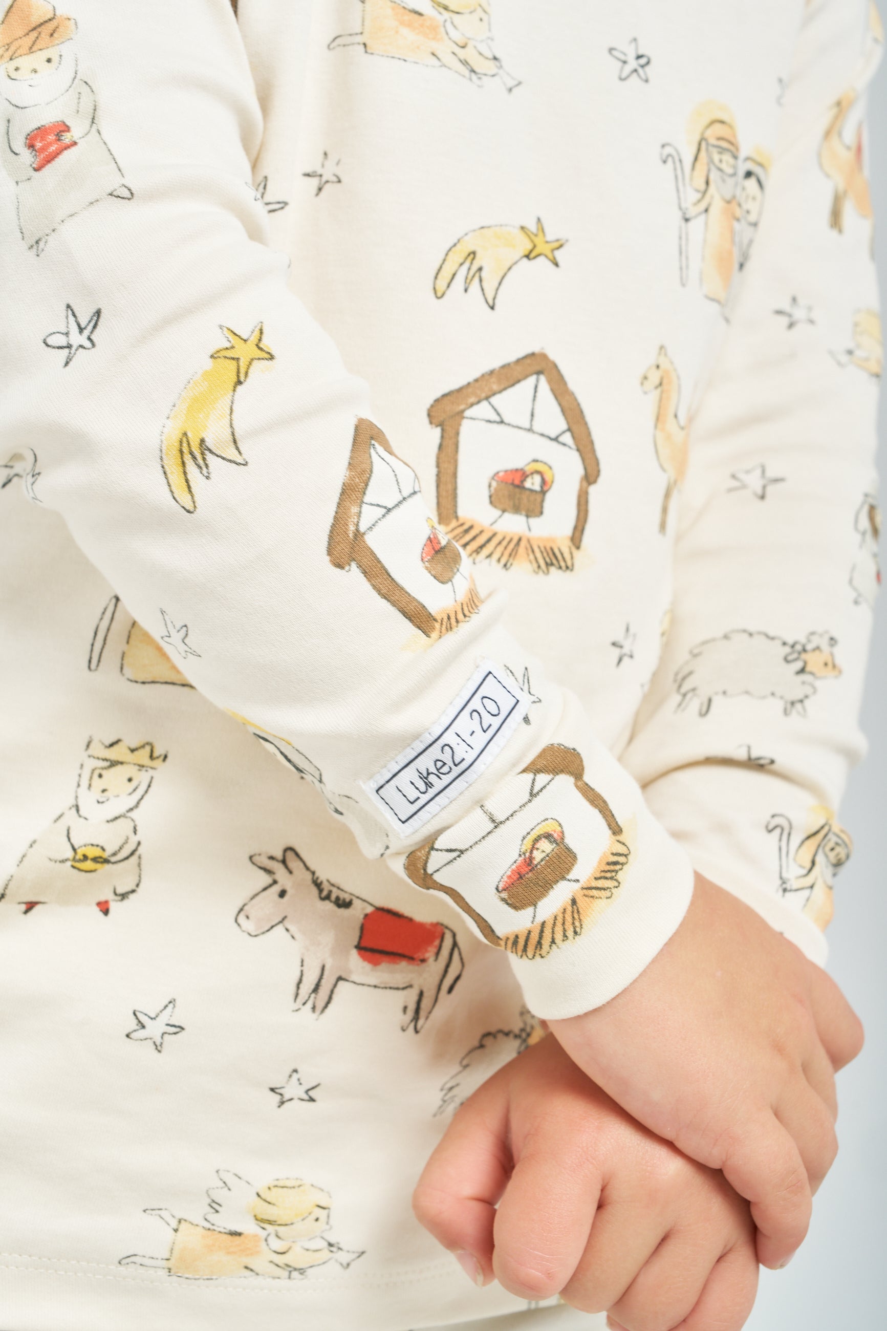 Away In A Manger Pj Long Sleeve Set Cotton