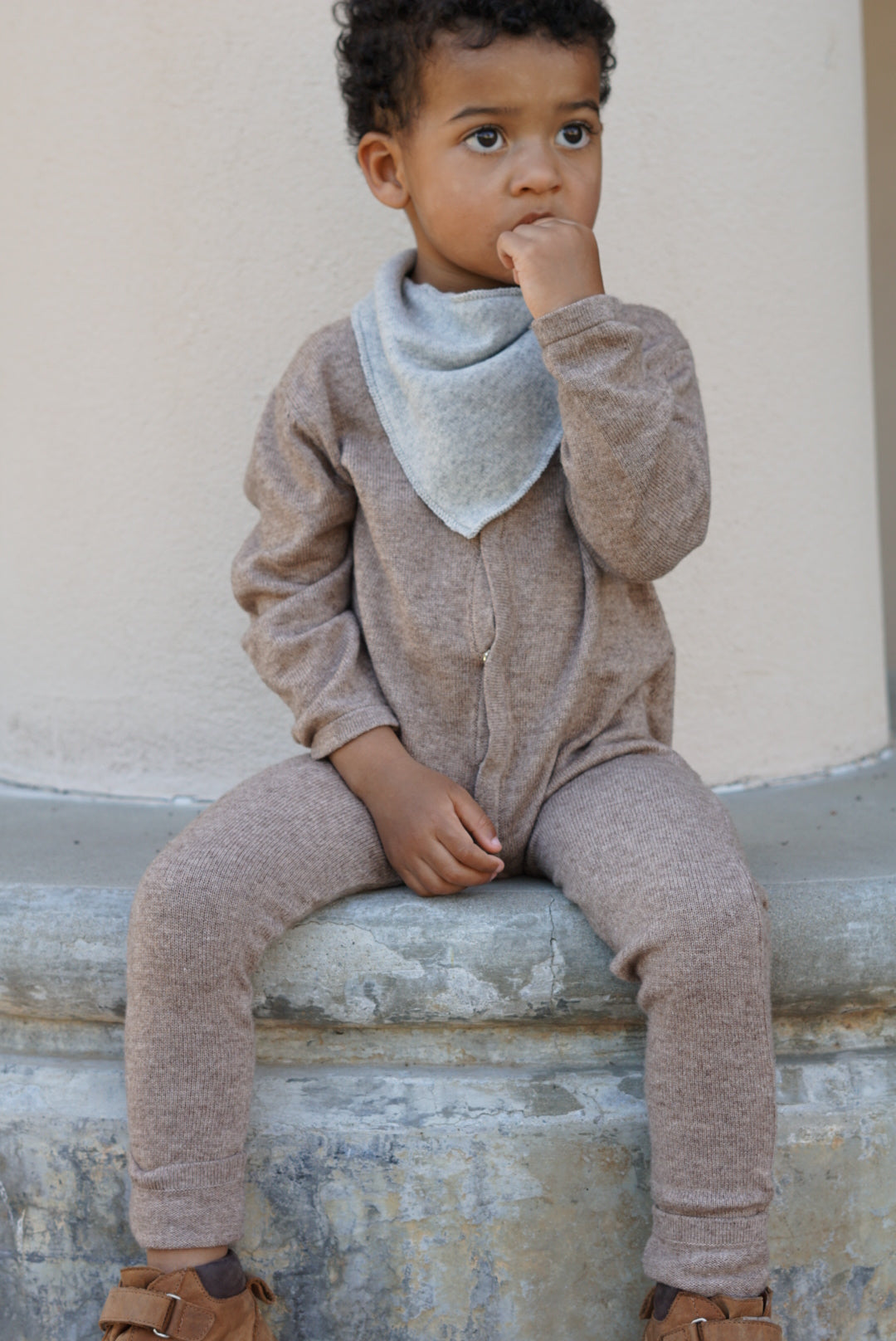 Thermal Merino Romper | Brown Melange