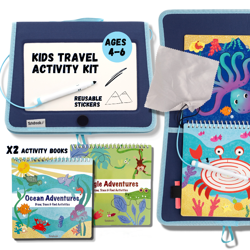 Totebook Kids Dry Erase Activity Kit - Set Of 2 Books