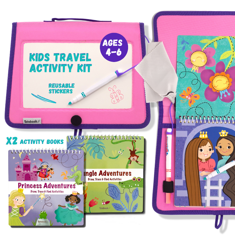 Totebook Kids Dry Erase Activity Kit - Set Of 2 Books