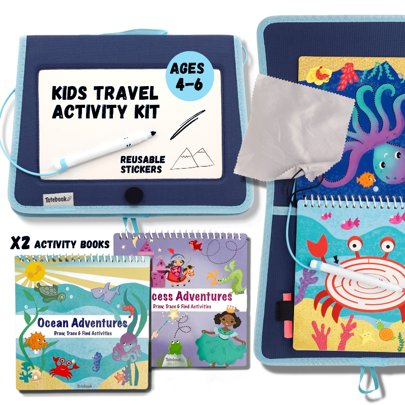 Totebook Kids Dry Erase Activity Kit - Set Of 2 Books