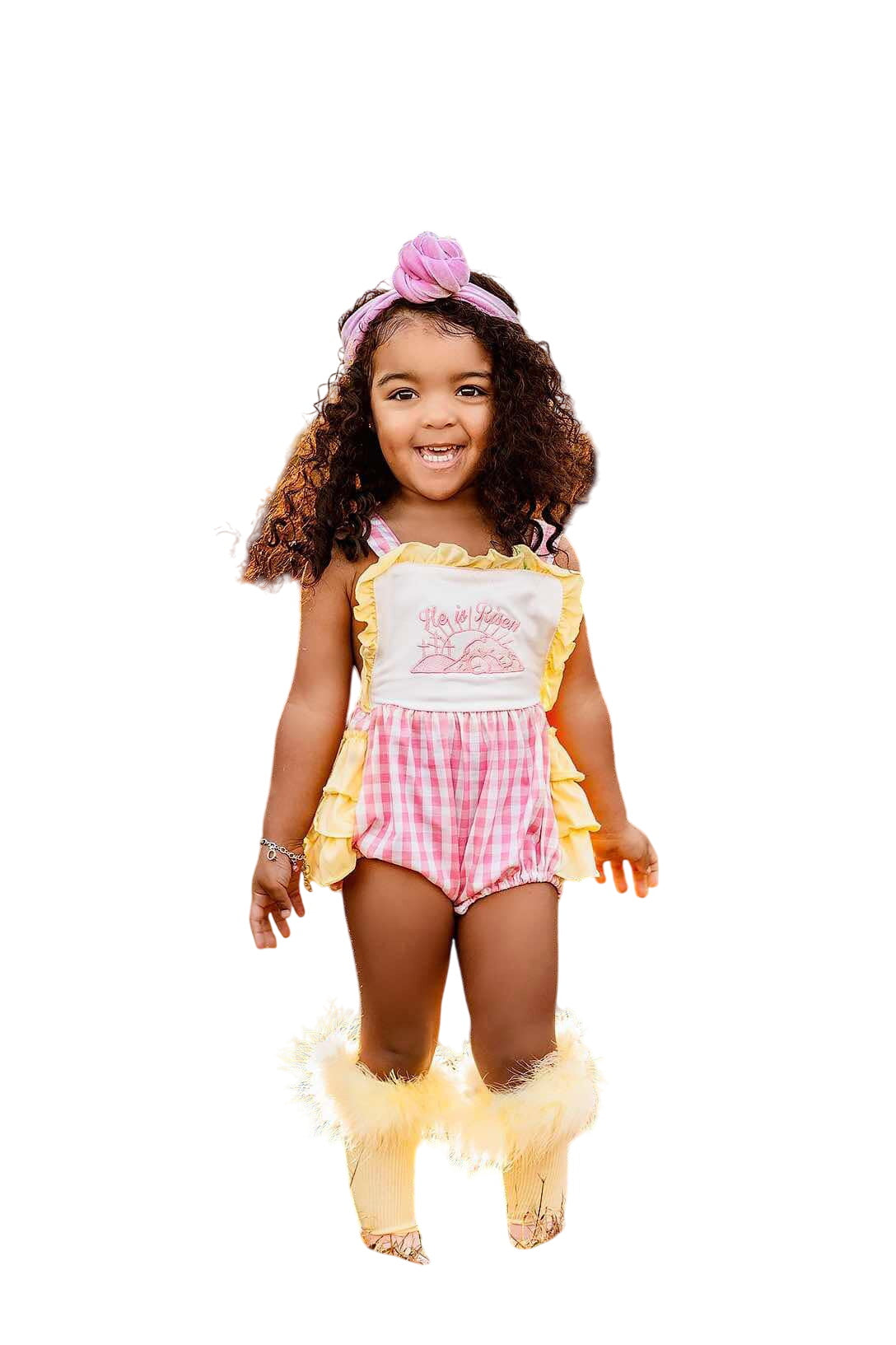 He Is Risen Ruffle Romper