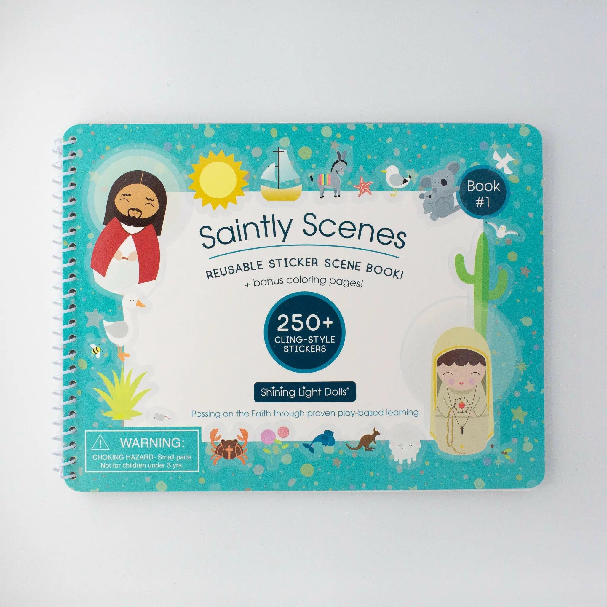Saintly Scenes Book #1 - Reusable Sticker Scene And Coloring Book