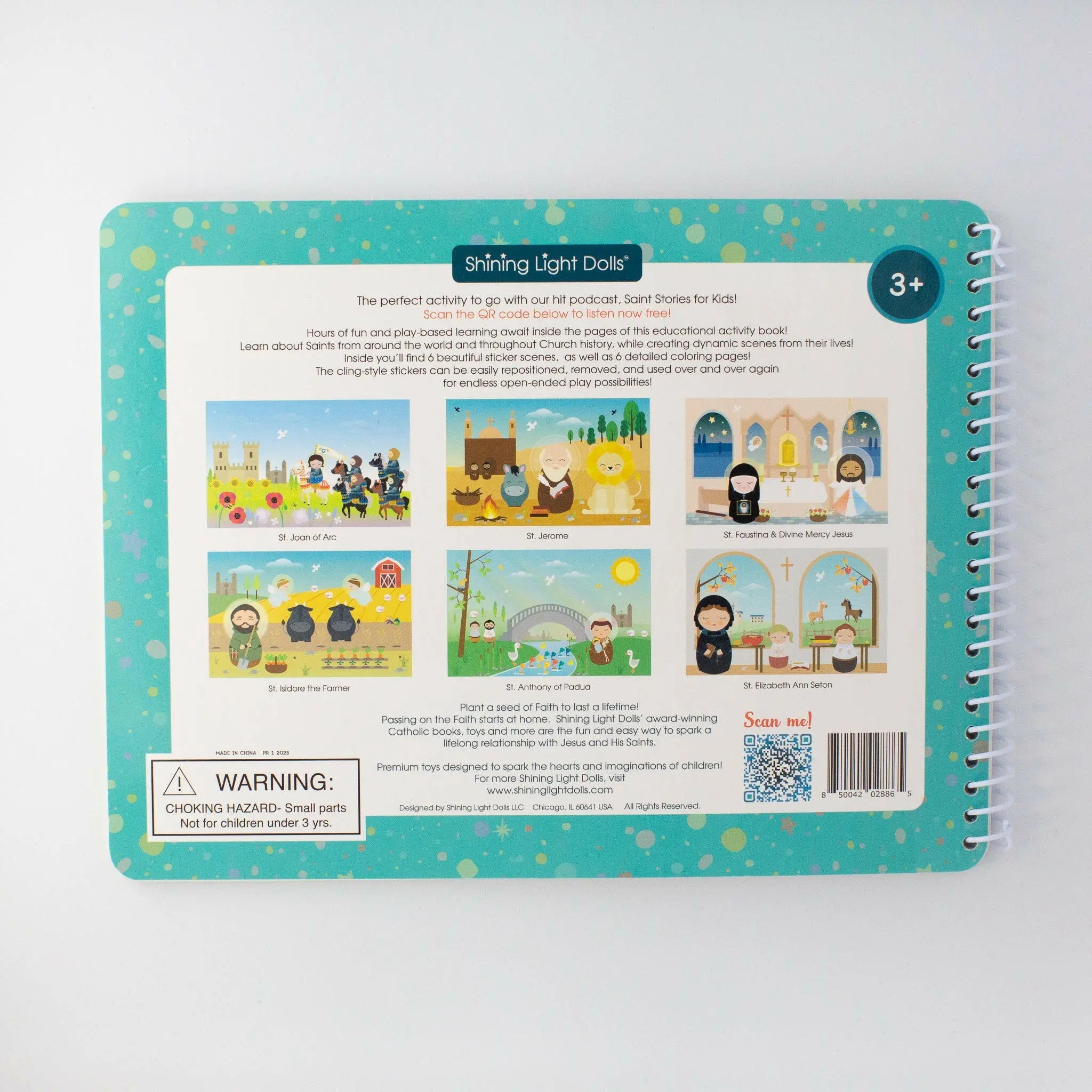 Saintly Scenes Book #4 - Reusable Sticker Scene And Coloring Book