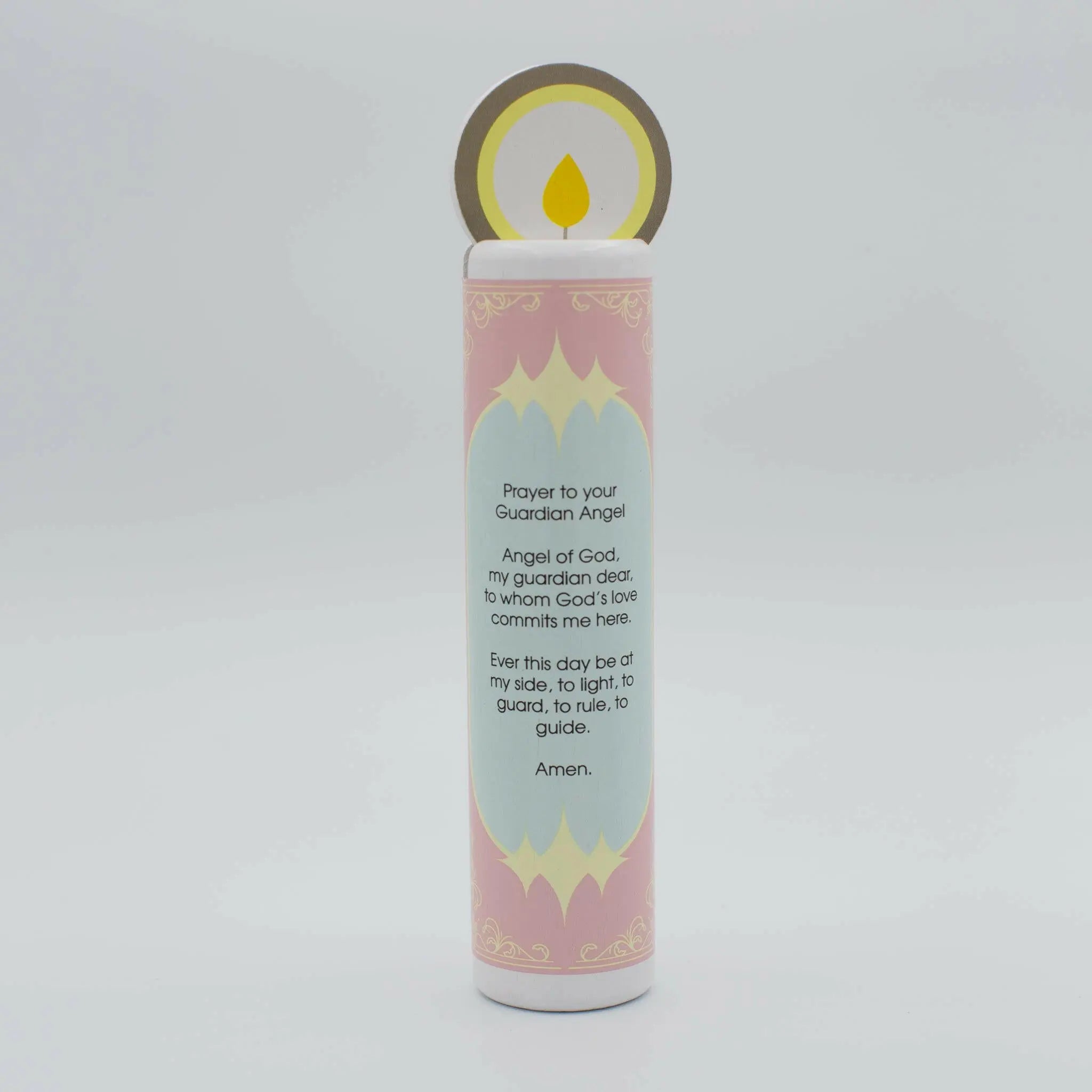 Guardian Angel Wooden Prayer Candle