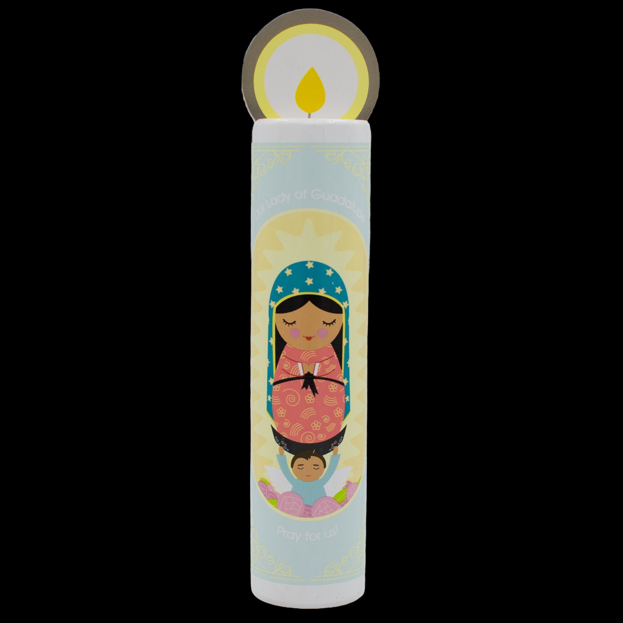 Our Lady Of Guadalupe Wooden Prayer Candle