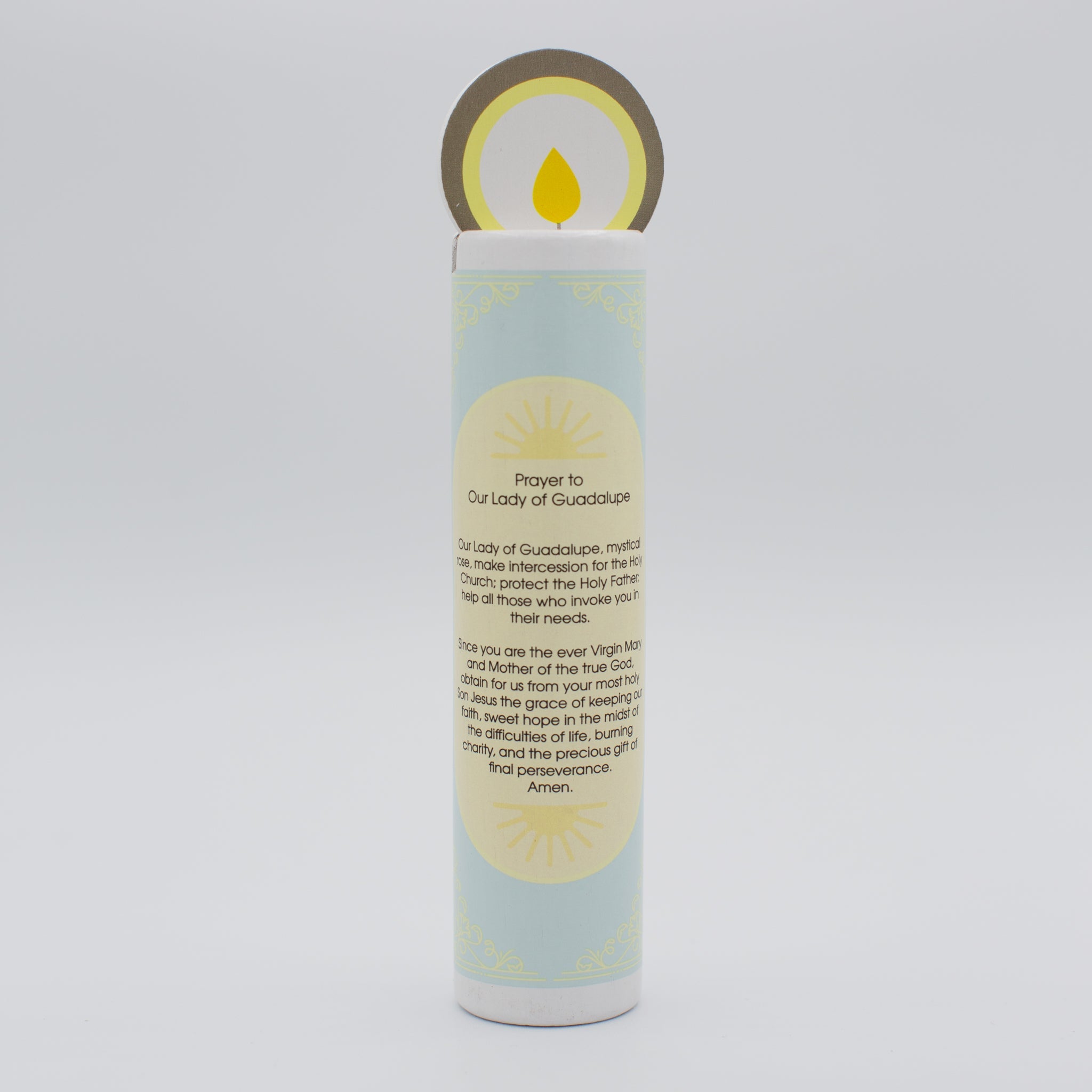 Our Lady Of Guadalupe Wooden Prayer Candle