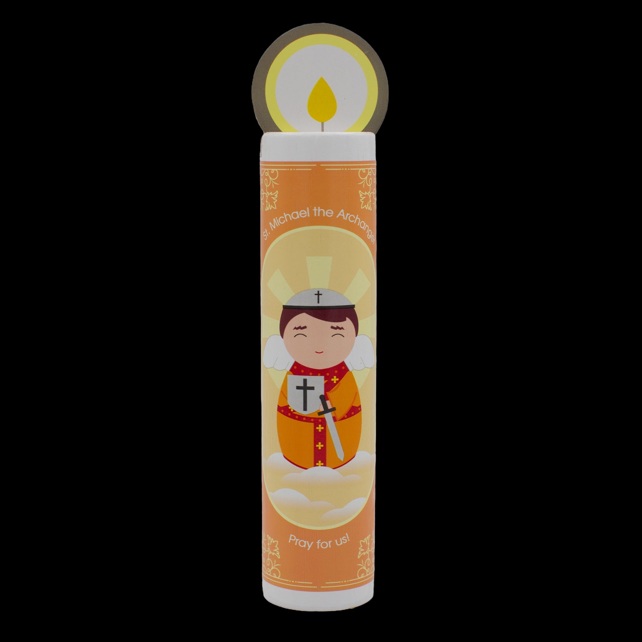 St. Michael Wooden Prayer Candle