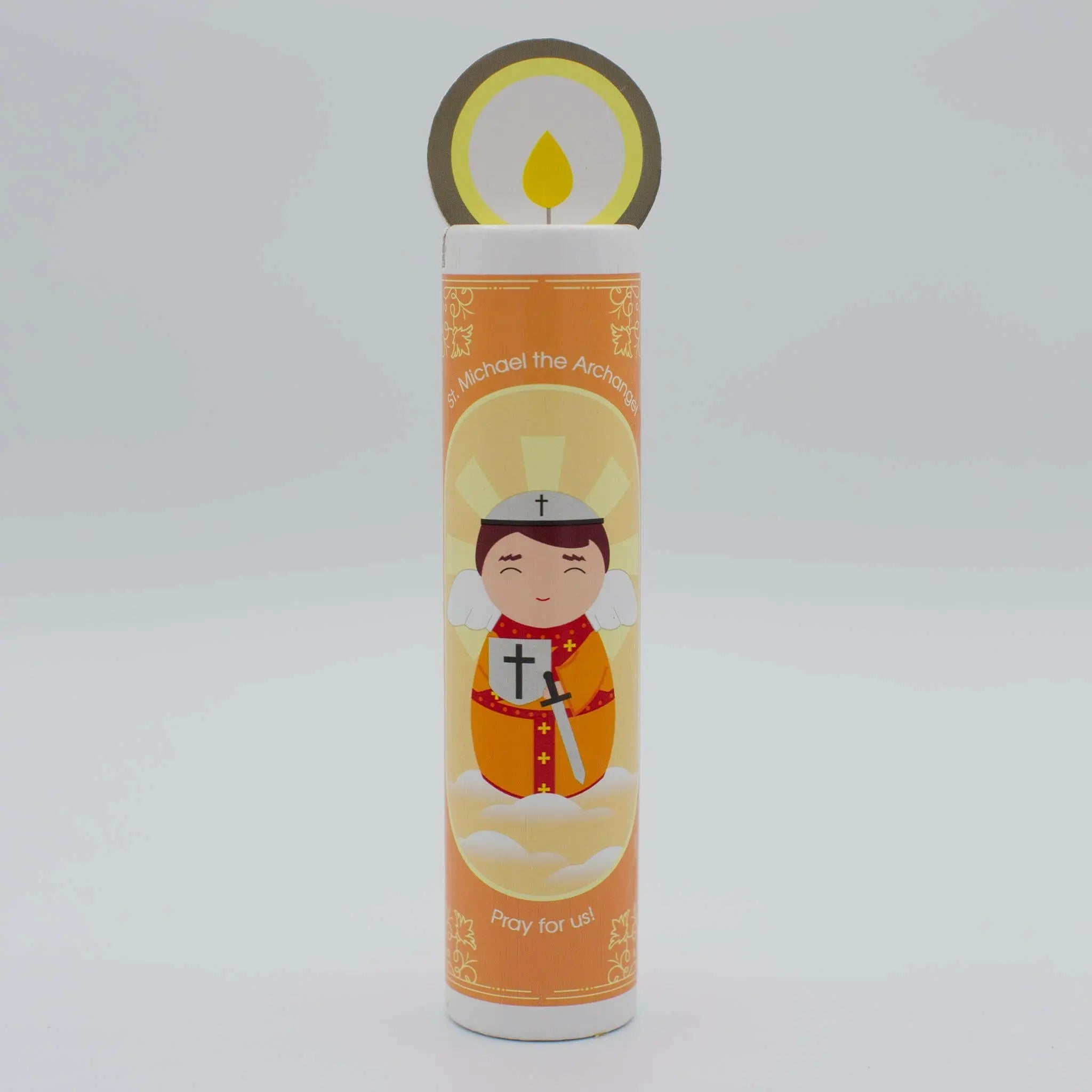 St. Michael Wooden Prayer Candle