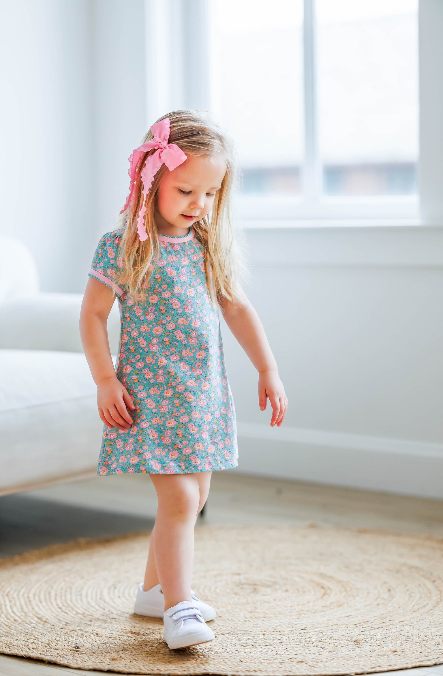 Summer Floral T-shirt Dress