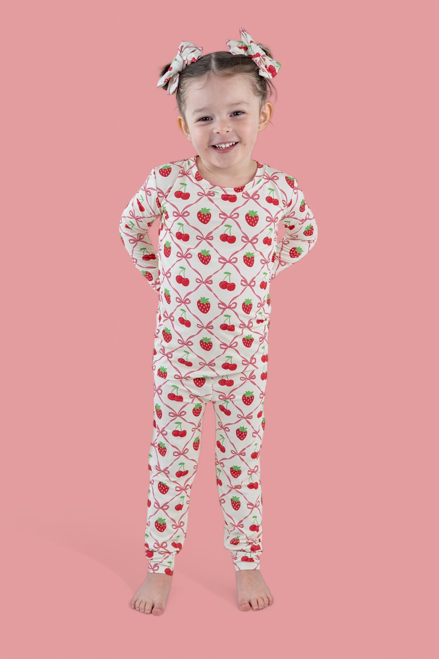 Cherry Bow Berry Dream Bow Hair Clips