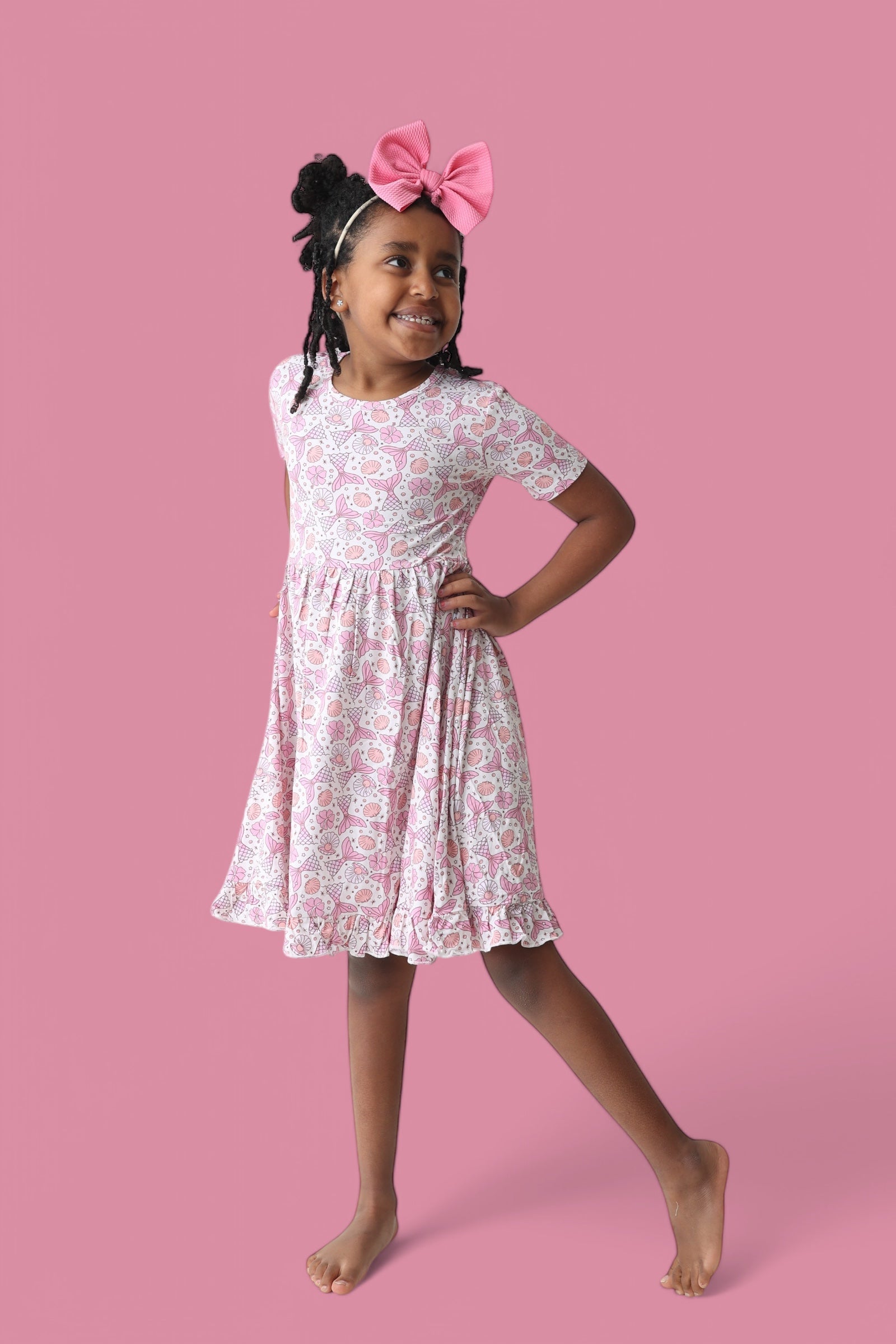 Magical Mermaid Dream Ruffle Dress