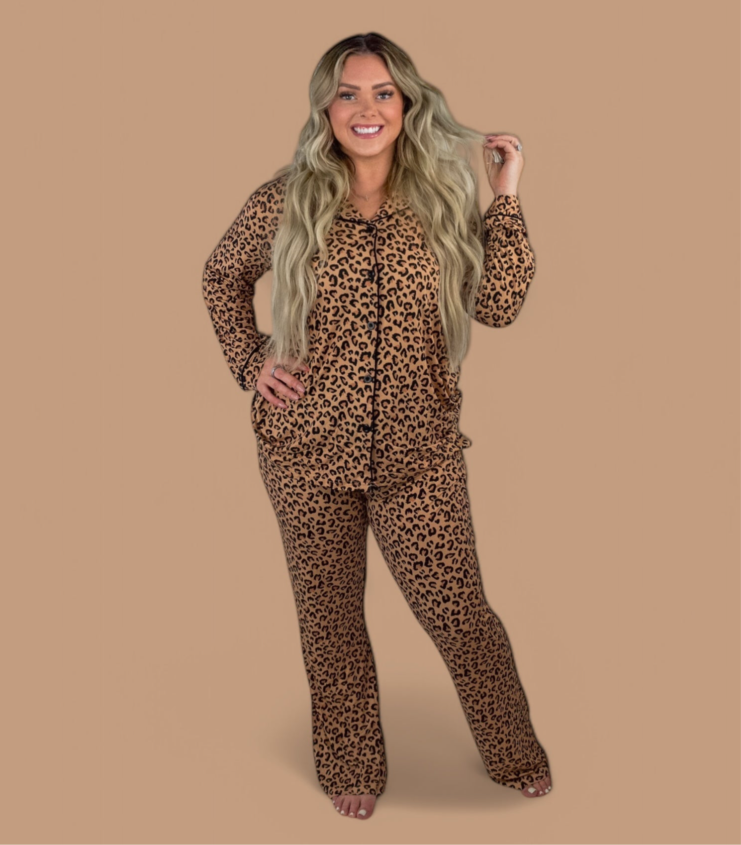Leopard Women's Relaxed Flare Dream Set
