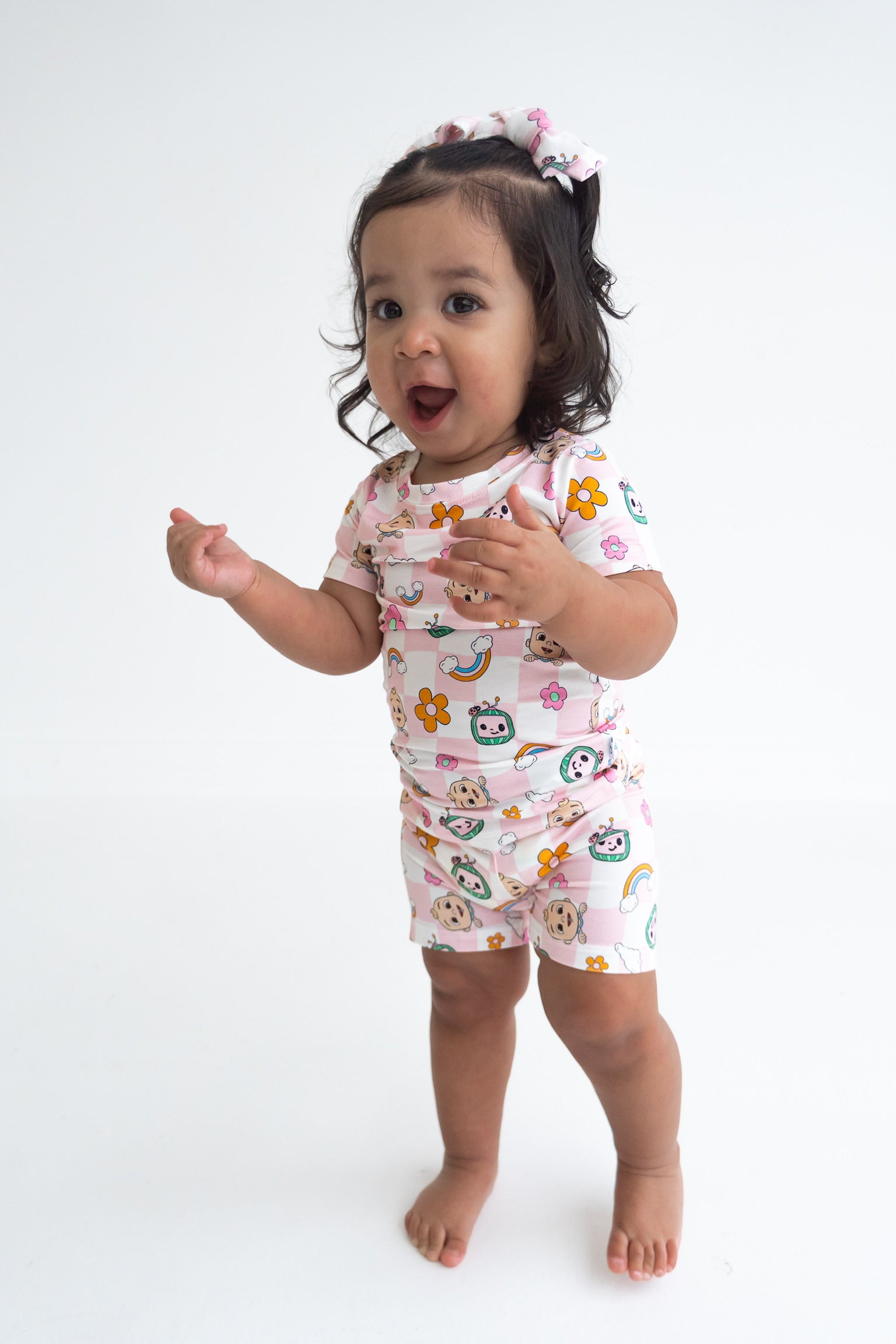 Dream Big Little Co X Cocomelon Jj Rainbow Checkers Dream Short Set