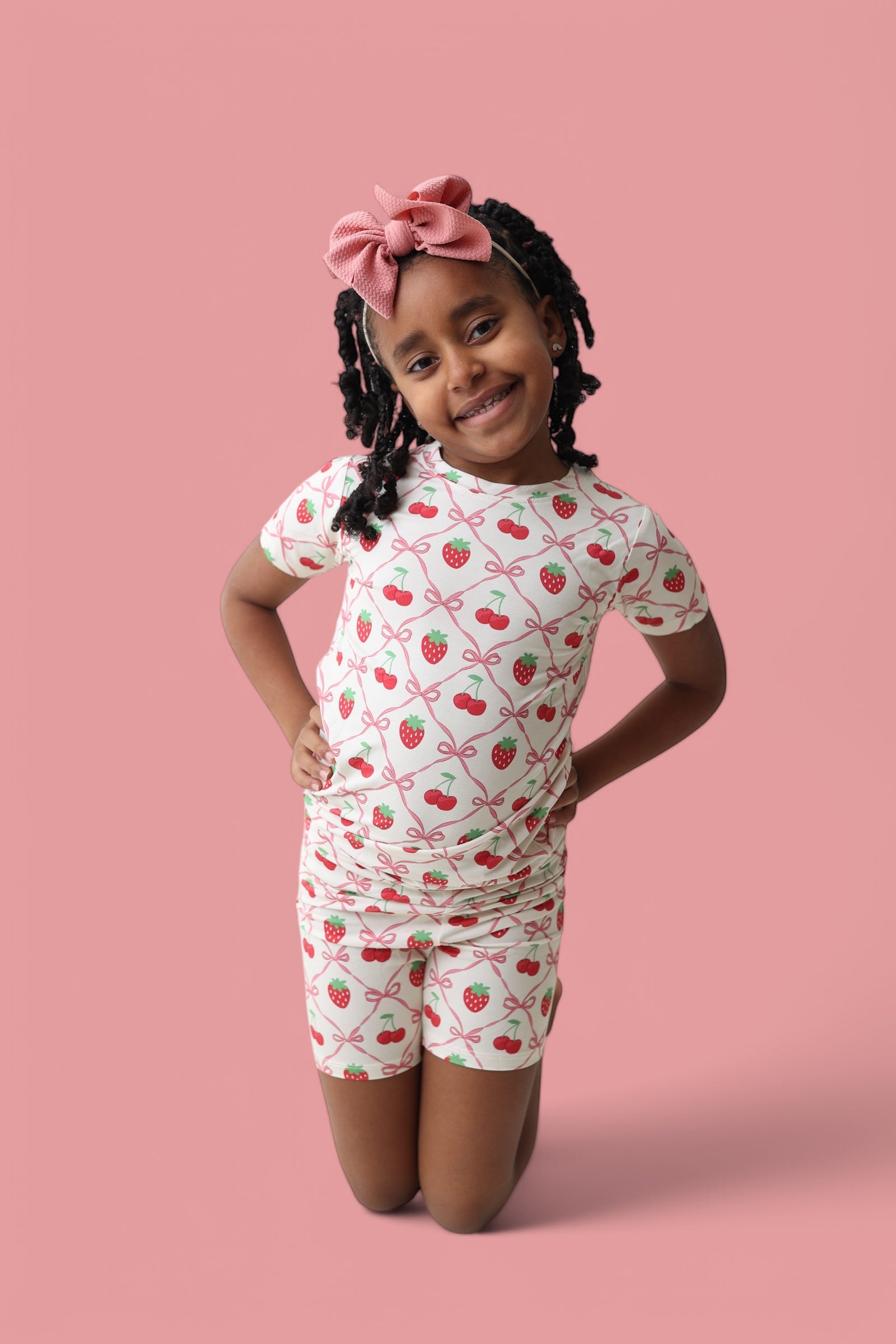 Cherry Bow Berry Dream Short Set