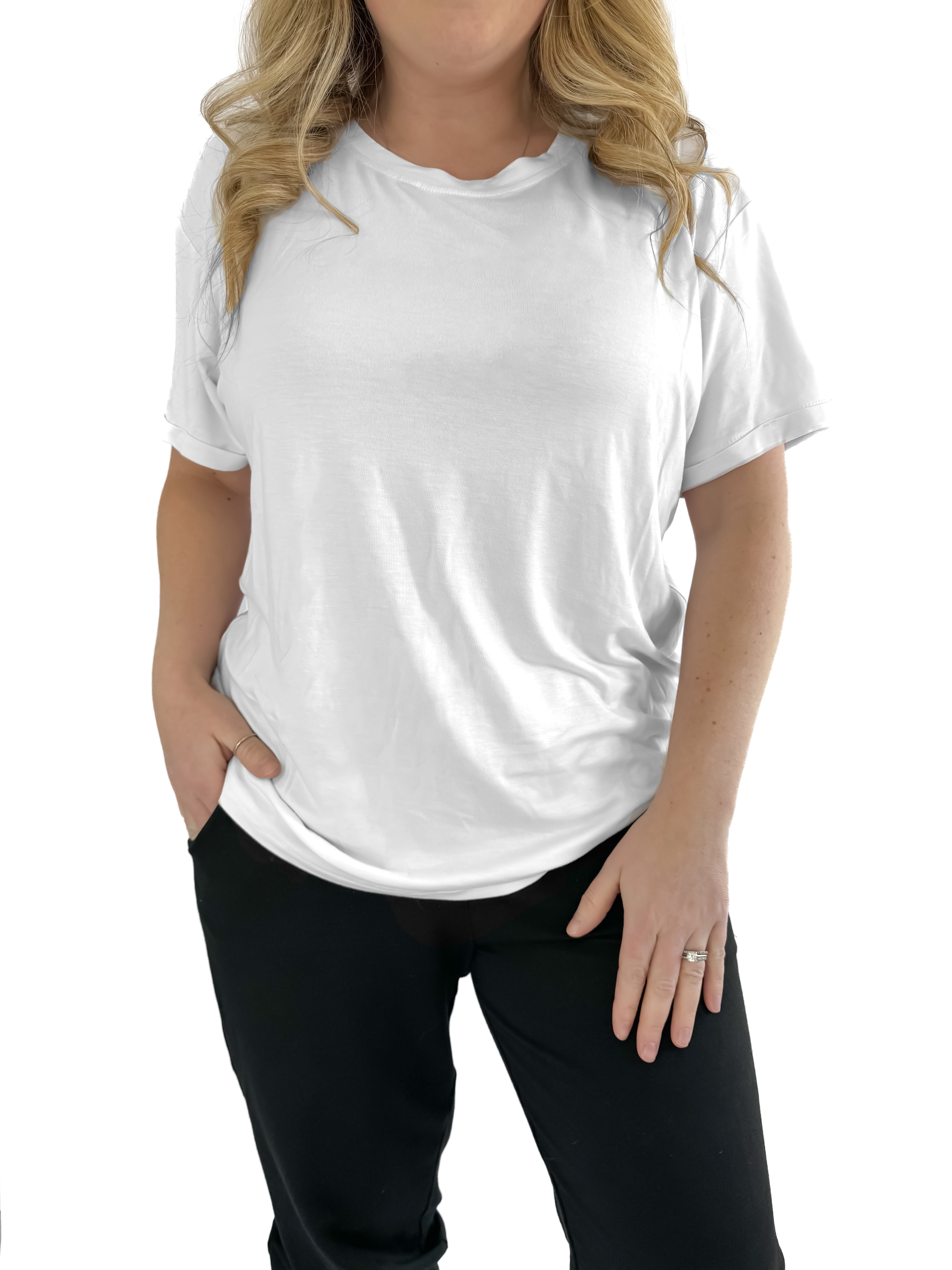 Adult - Bamboo Basic Tee - White
