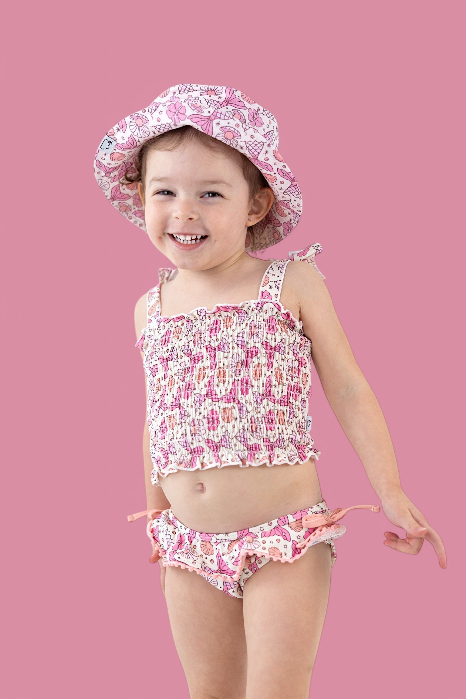 Magical Mermaid Dream Smocked Tankini Two Piece Swim Suit