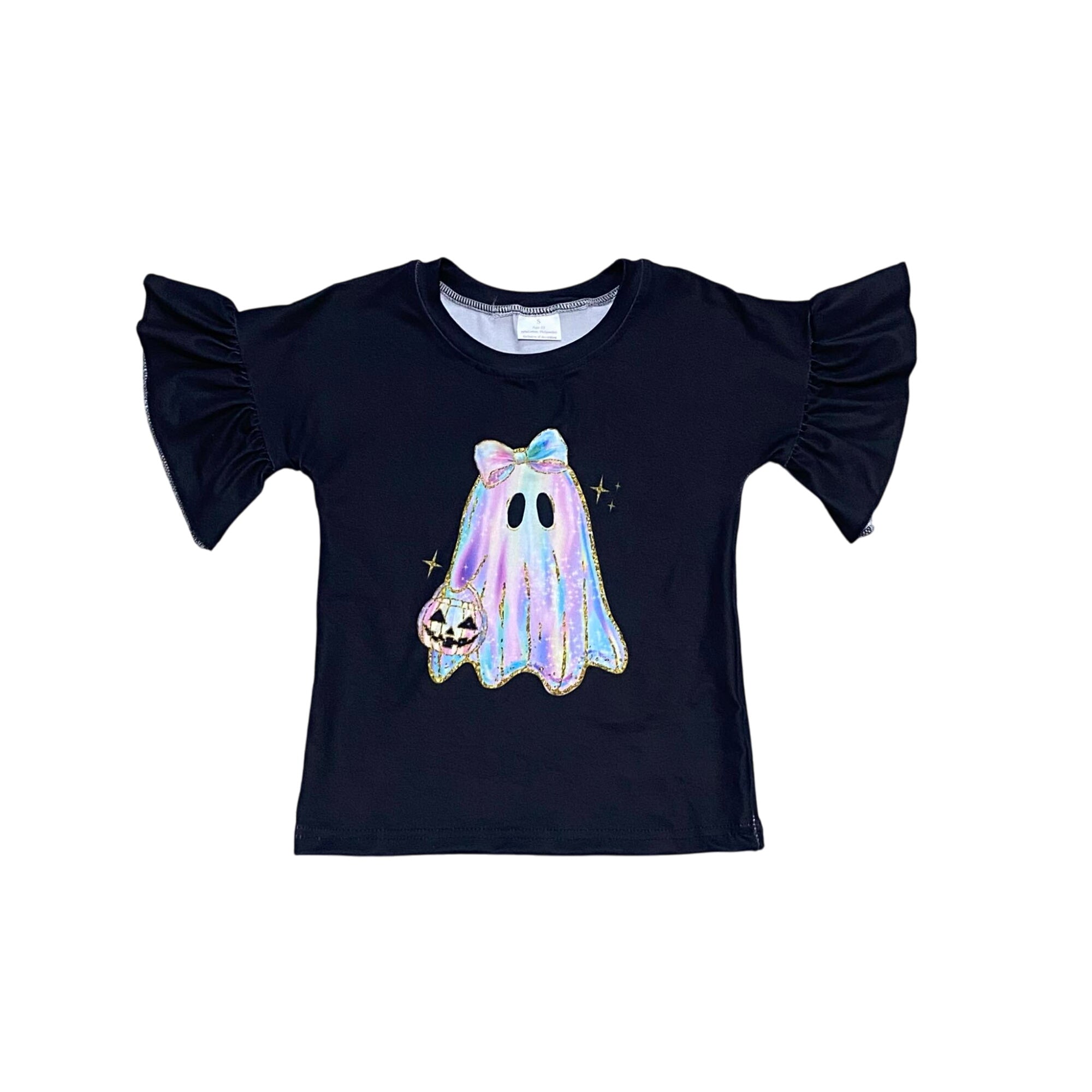 Iridescent Ghost Ruffle Top