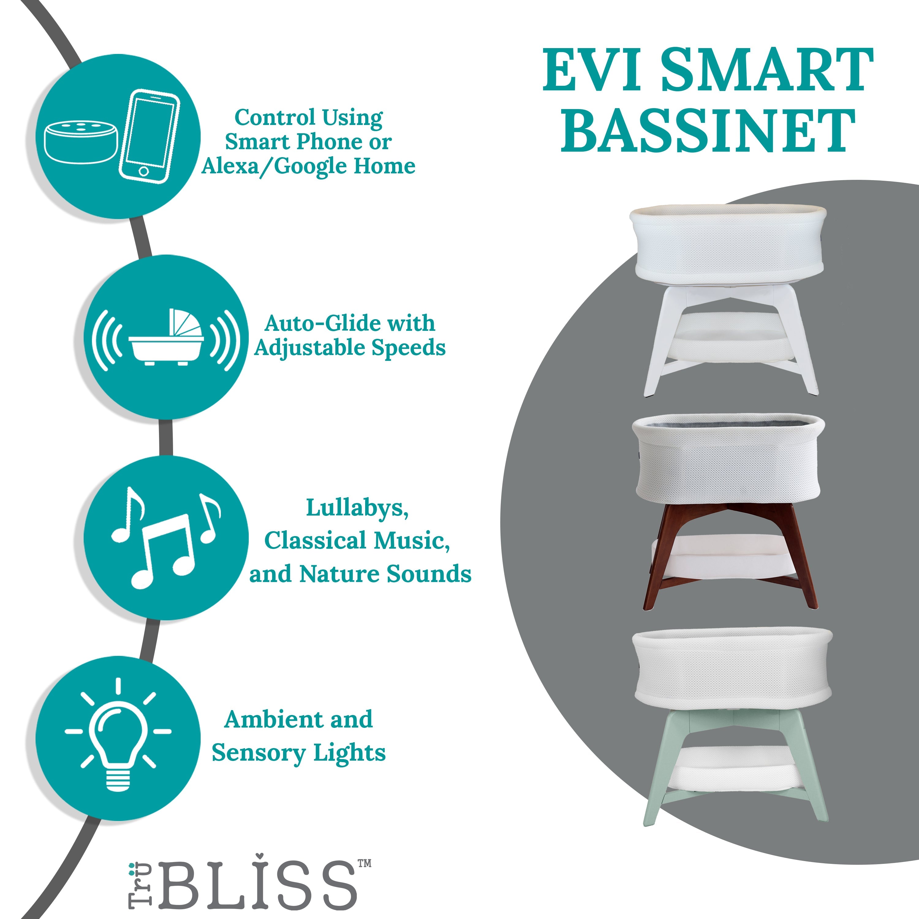 Trubliss Evi Smart Bassinet