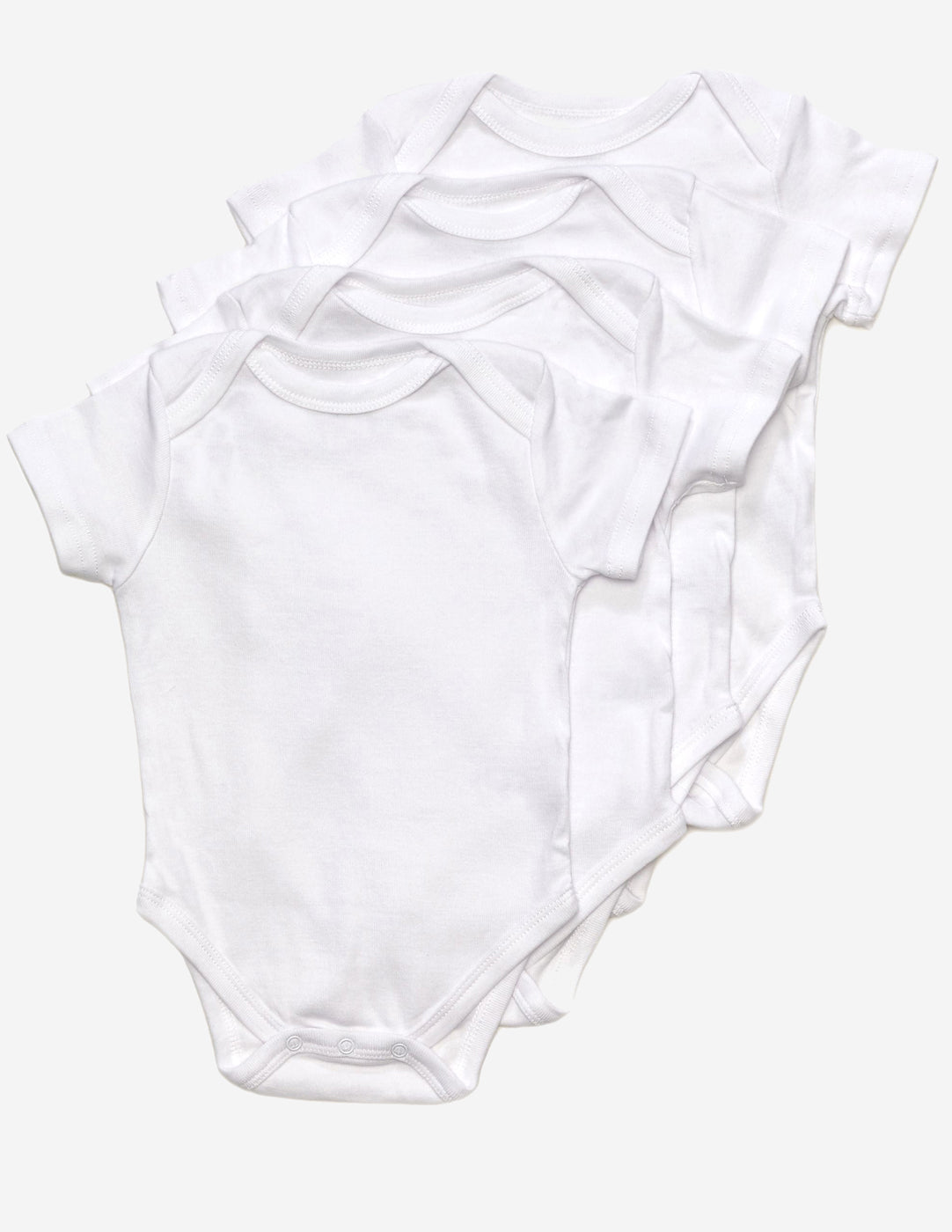 Baby Cotton Short Sleeve Bodysuits 4-pack